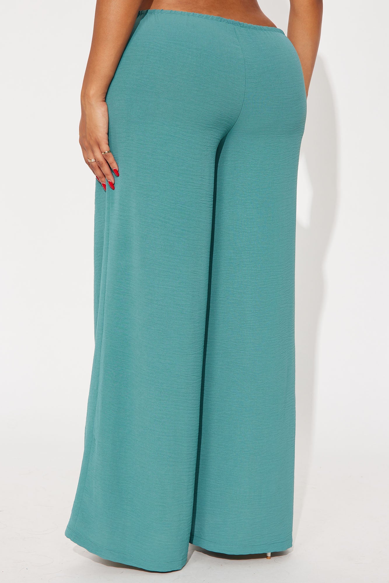 Running Errands Wide Leg Pant 32″ - Jade