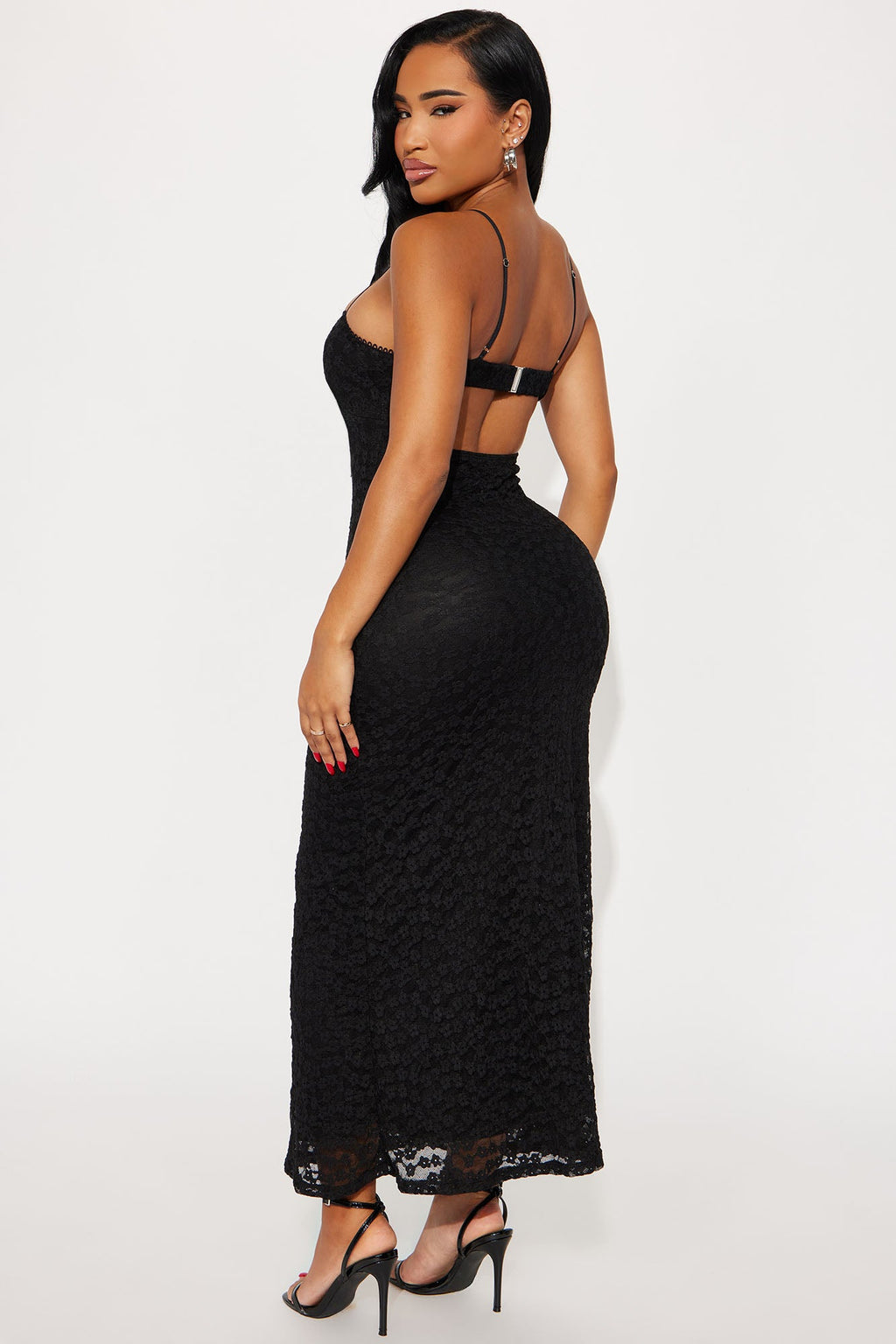 Breathe You In Lace Maxi Dress - Black