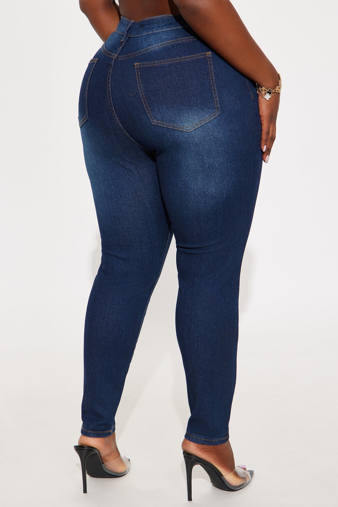 She's Fire Stretch Skinny Jeans - Dark Wash