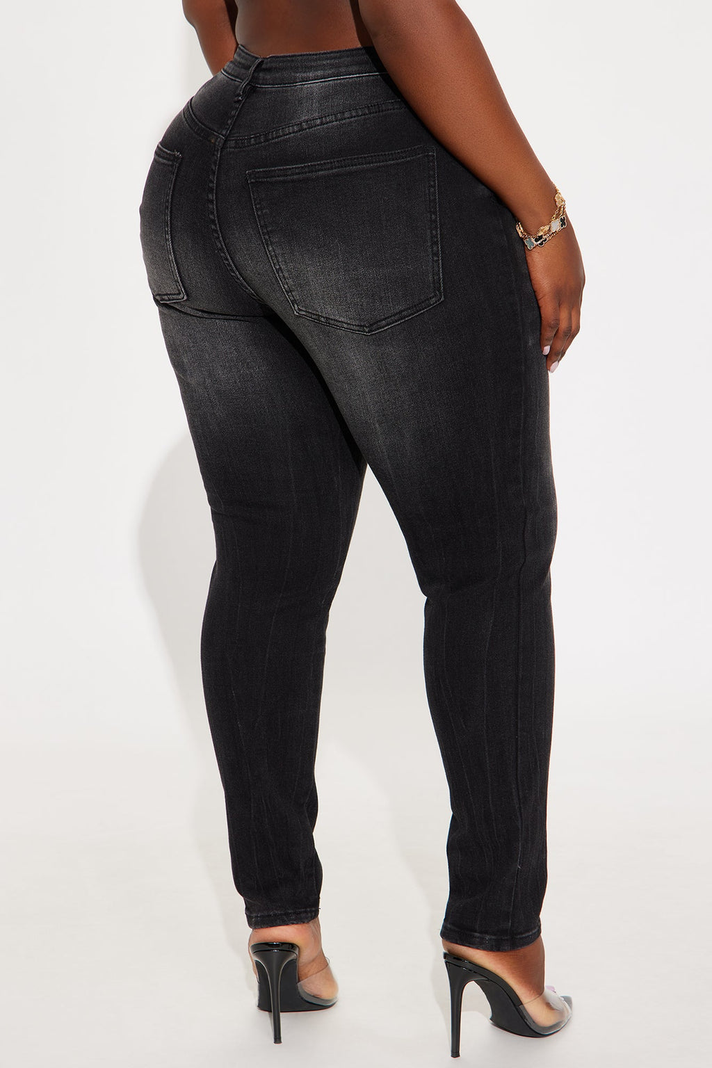 Simply Classic Mid Rise Skinny Jeans - Black Wash