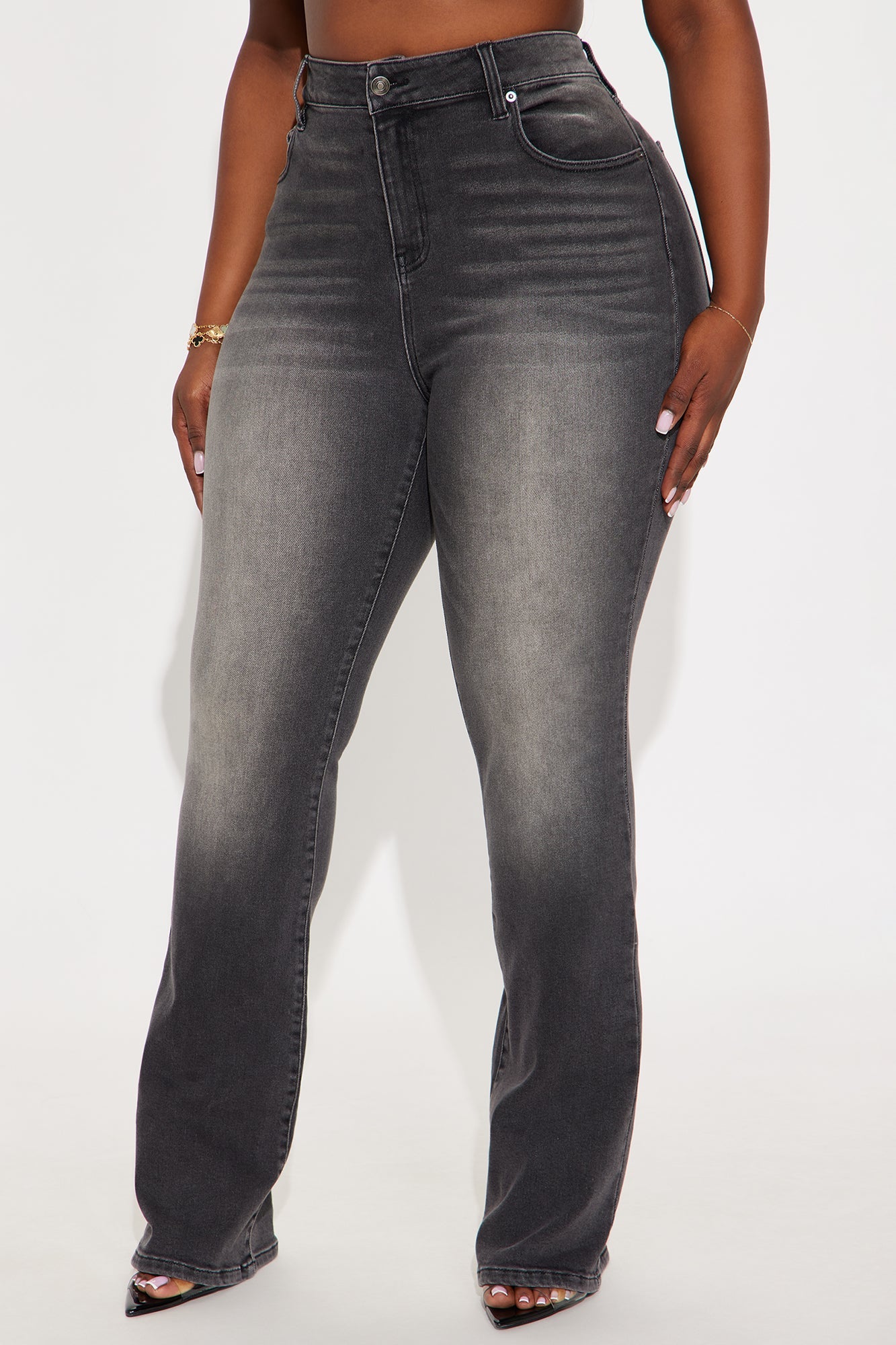 She's An Icon High Waist Bootcut Jean - Grey