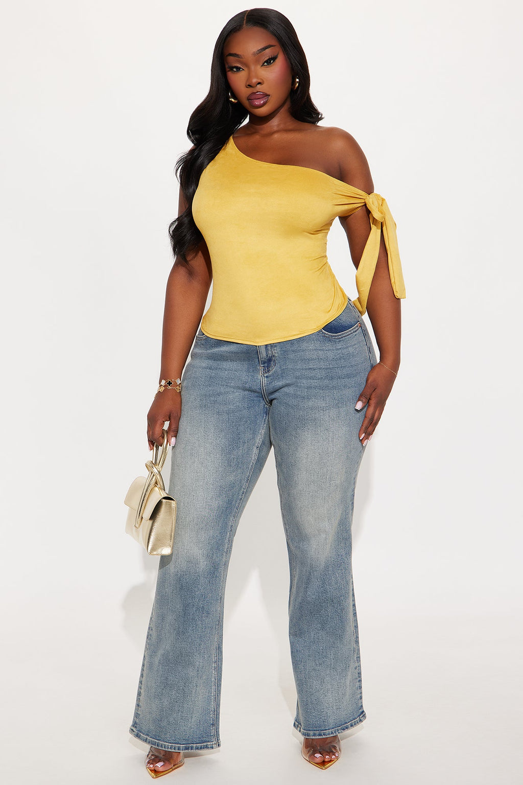 Rilla Off Shoulder Faux Suede Top - Camel