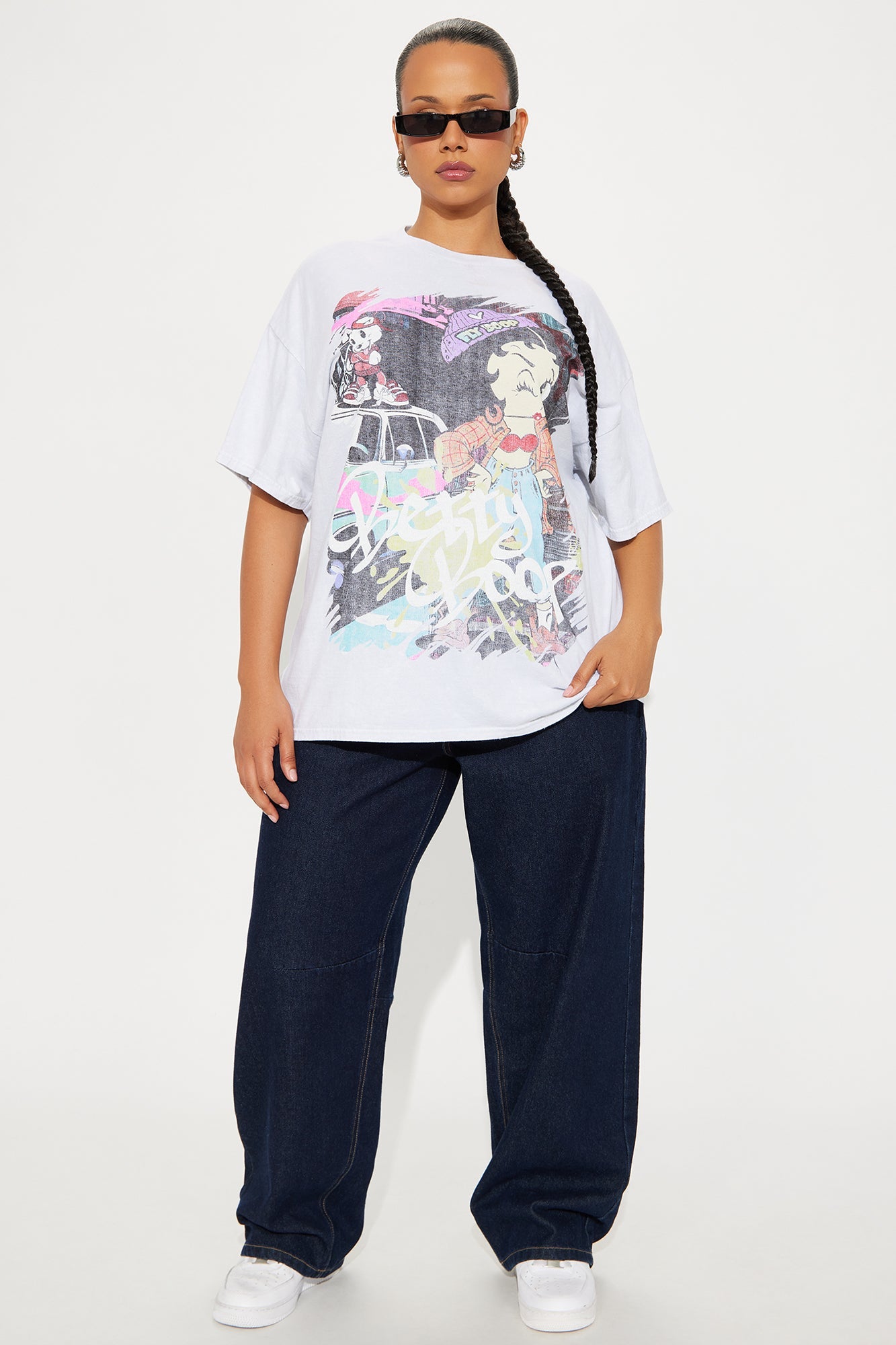 Betty Boop Chillin' Washed Tee - Grey Mineral Wash