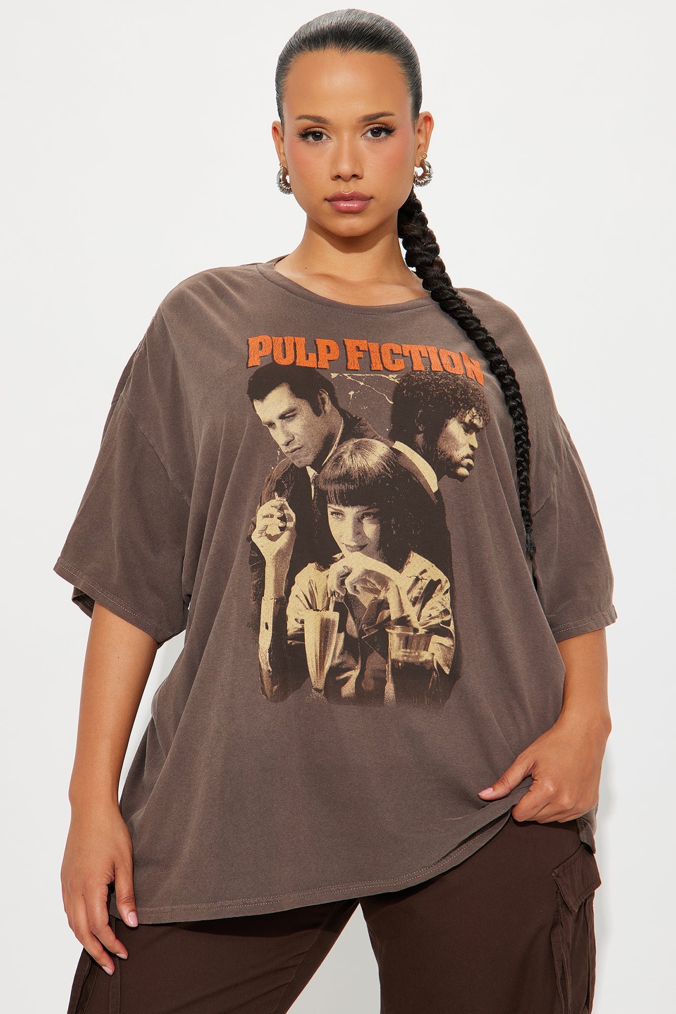 Pulp Fiction Character Washed Tee - Grey
