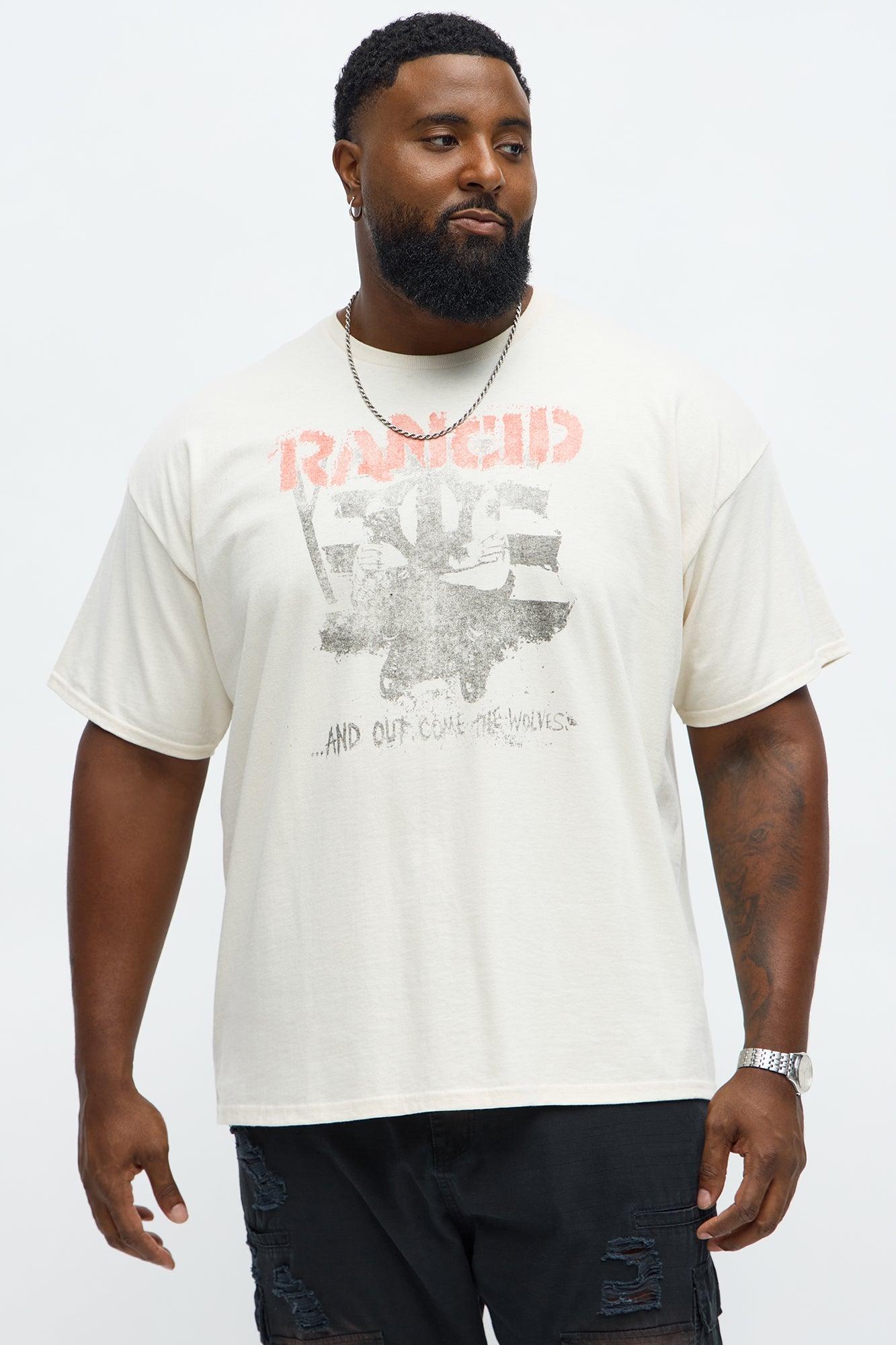 Rancid Wolves Short Sleeve Tee - Natural