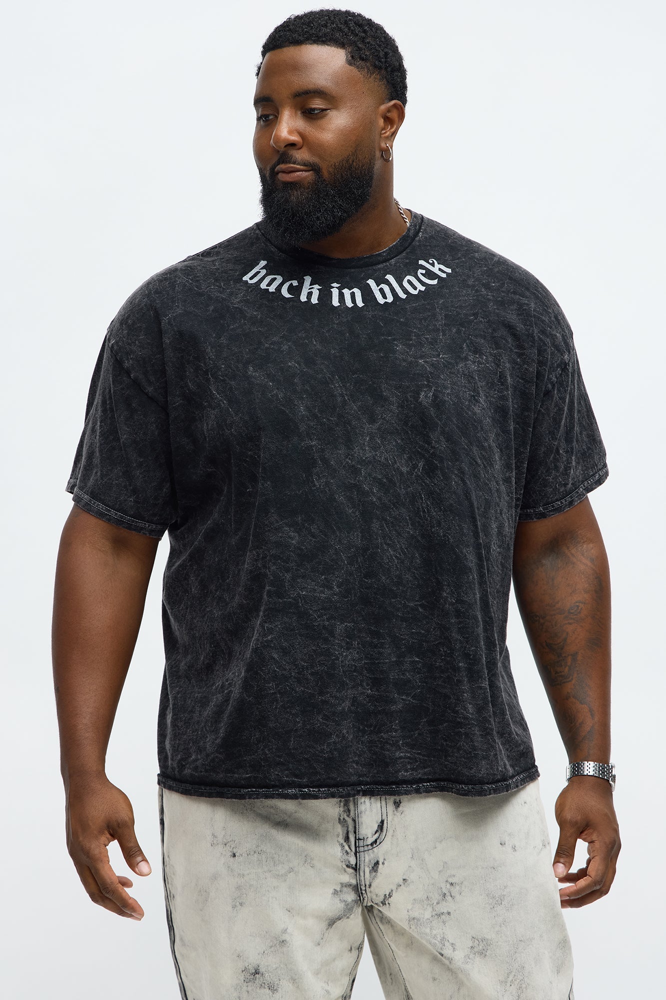 ACDC Back To Black Short Sleeve Tee - Black Wash