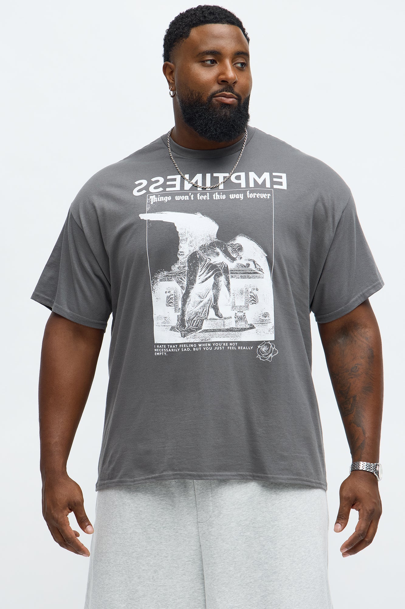 Everything Is Temporary Short Sleeve Tee - Charcoal