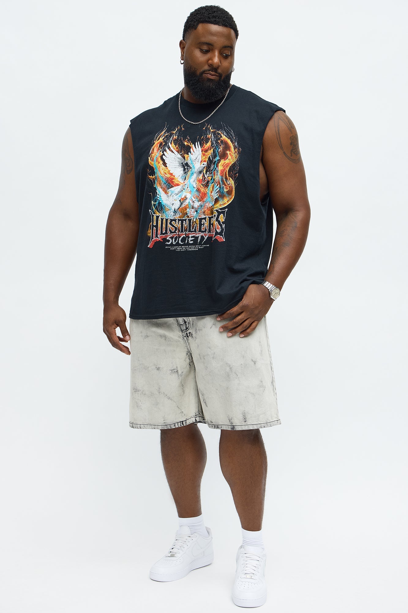Relaxed Not For The Smoke Denim Shorts - Grey/Smoke