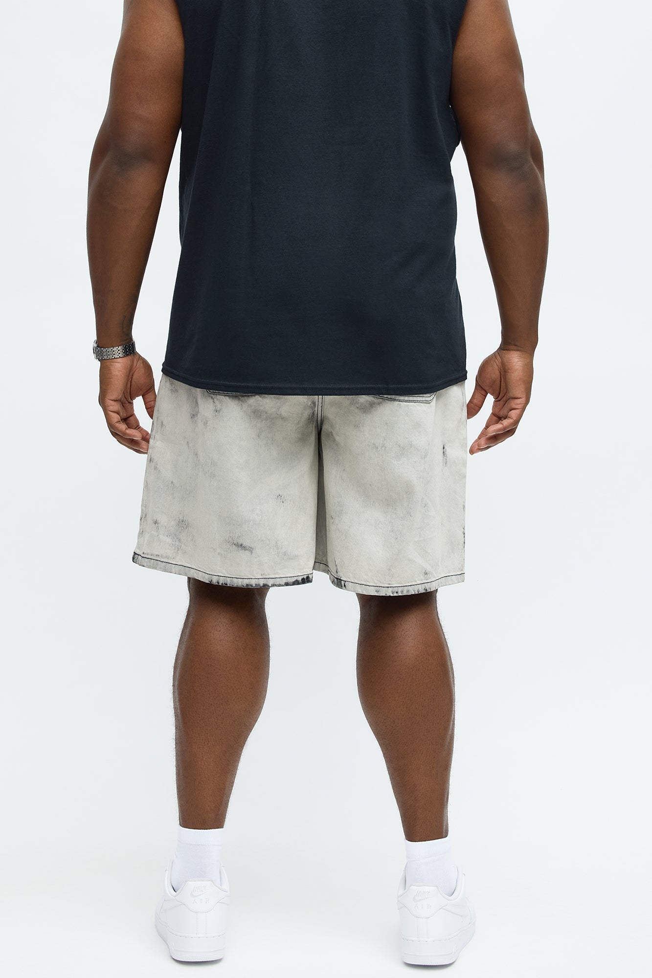 Relaxed Not For The Smoke Denim Shorts - Grey/Smoke