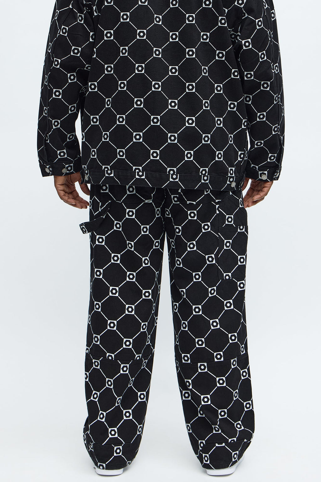 South Pole Baggy Monogram Jeans - Black