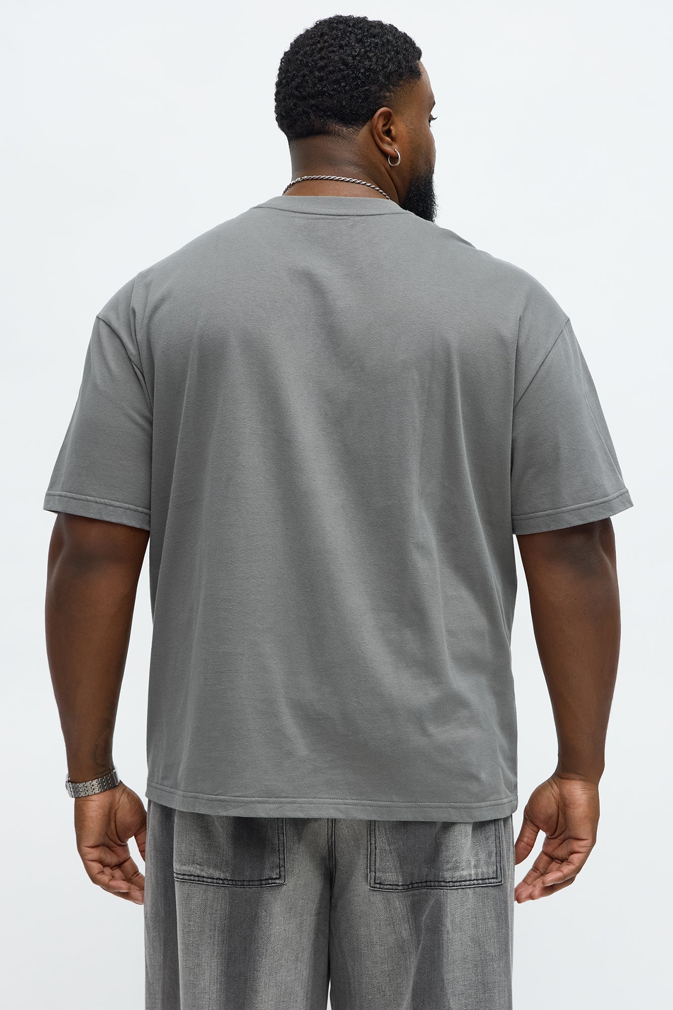 Premium Relaxed Soft Cotton Tee - Dark Grey