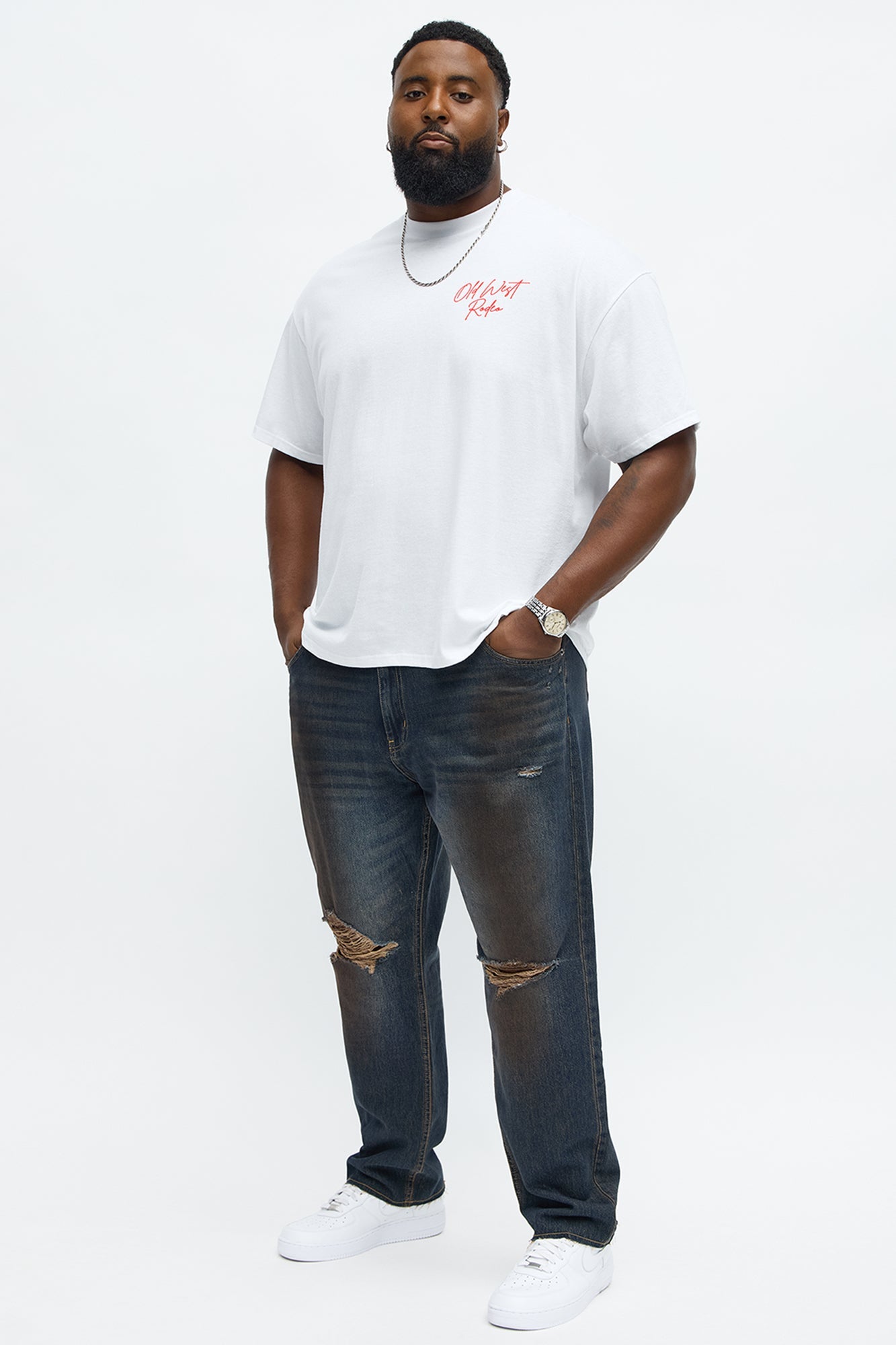 Old West Rodeo Teddy Short Sleeve Tee - White