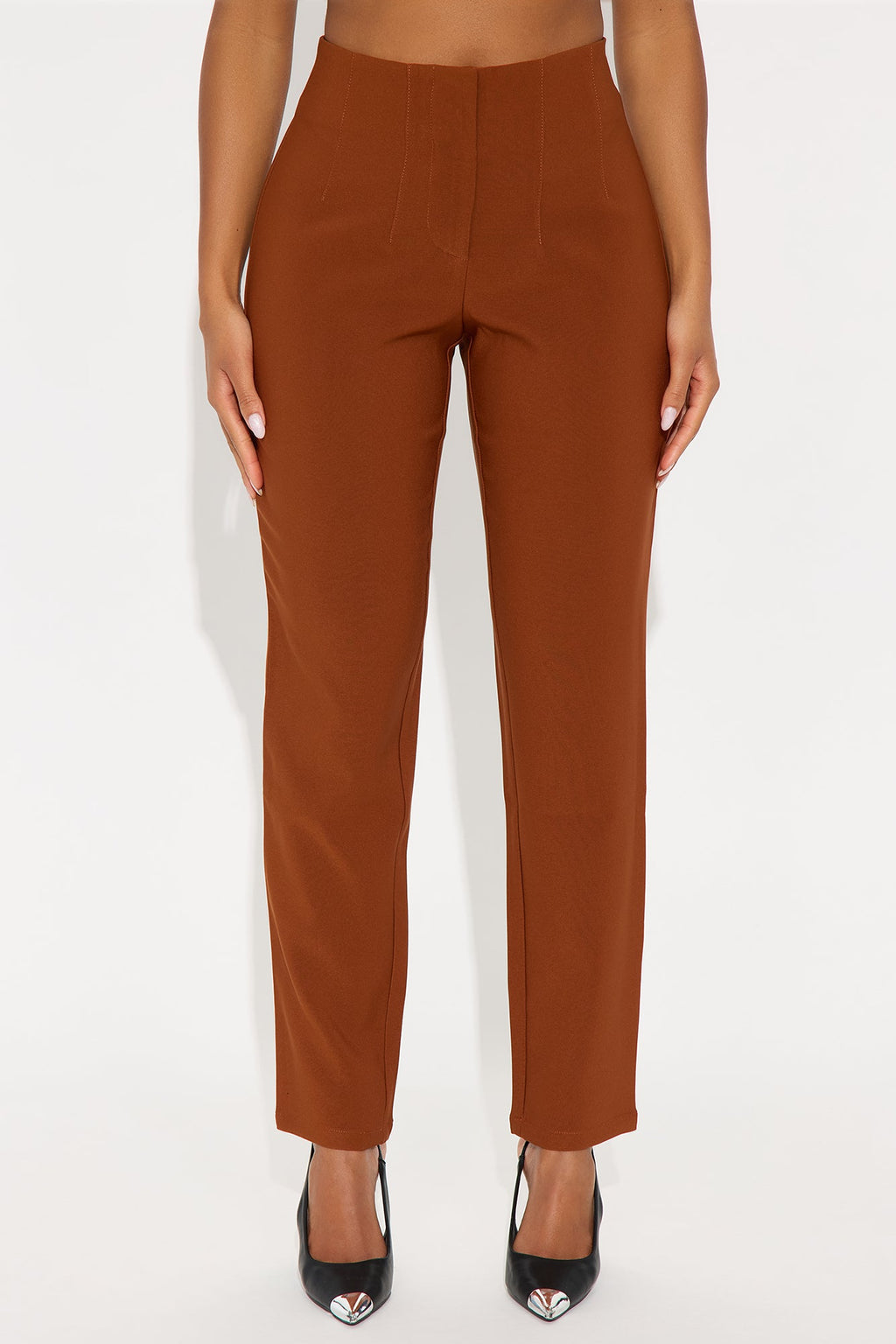 Power Play Skinny Trouser Pant 29″ - Cognac 