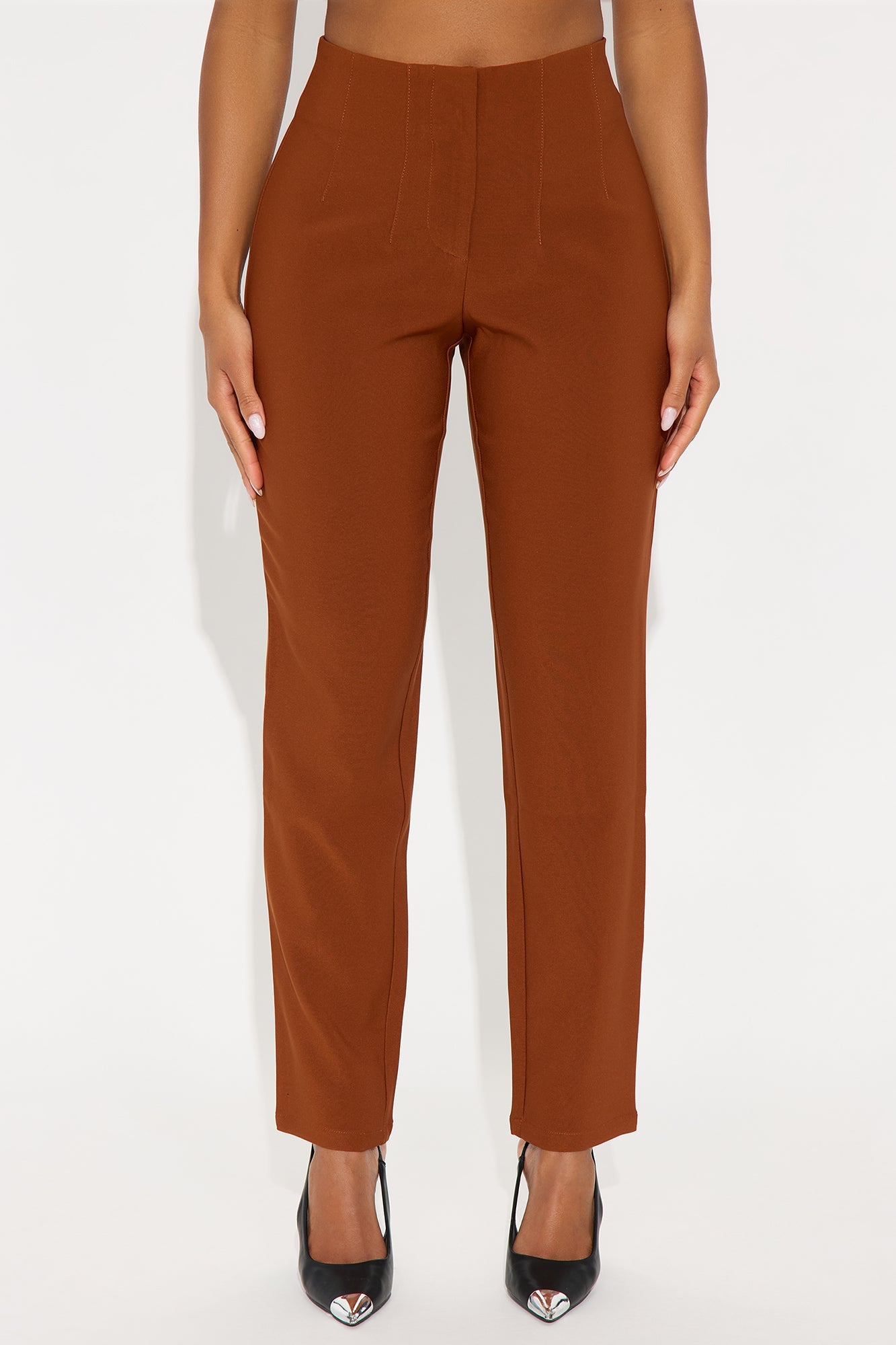 Power Play Skinny Trouser Pant 29″ - Cognac 