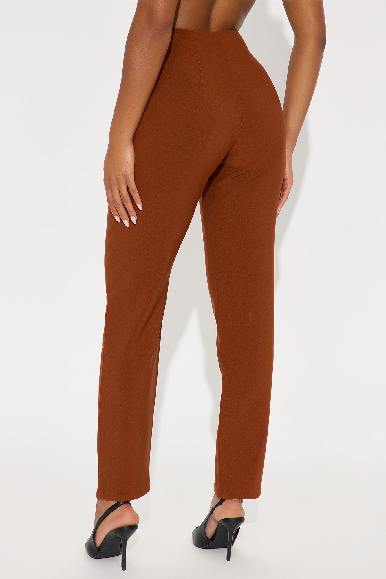 Power Play Skinny Trouser Pant 29″ - Cognac 