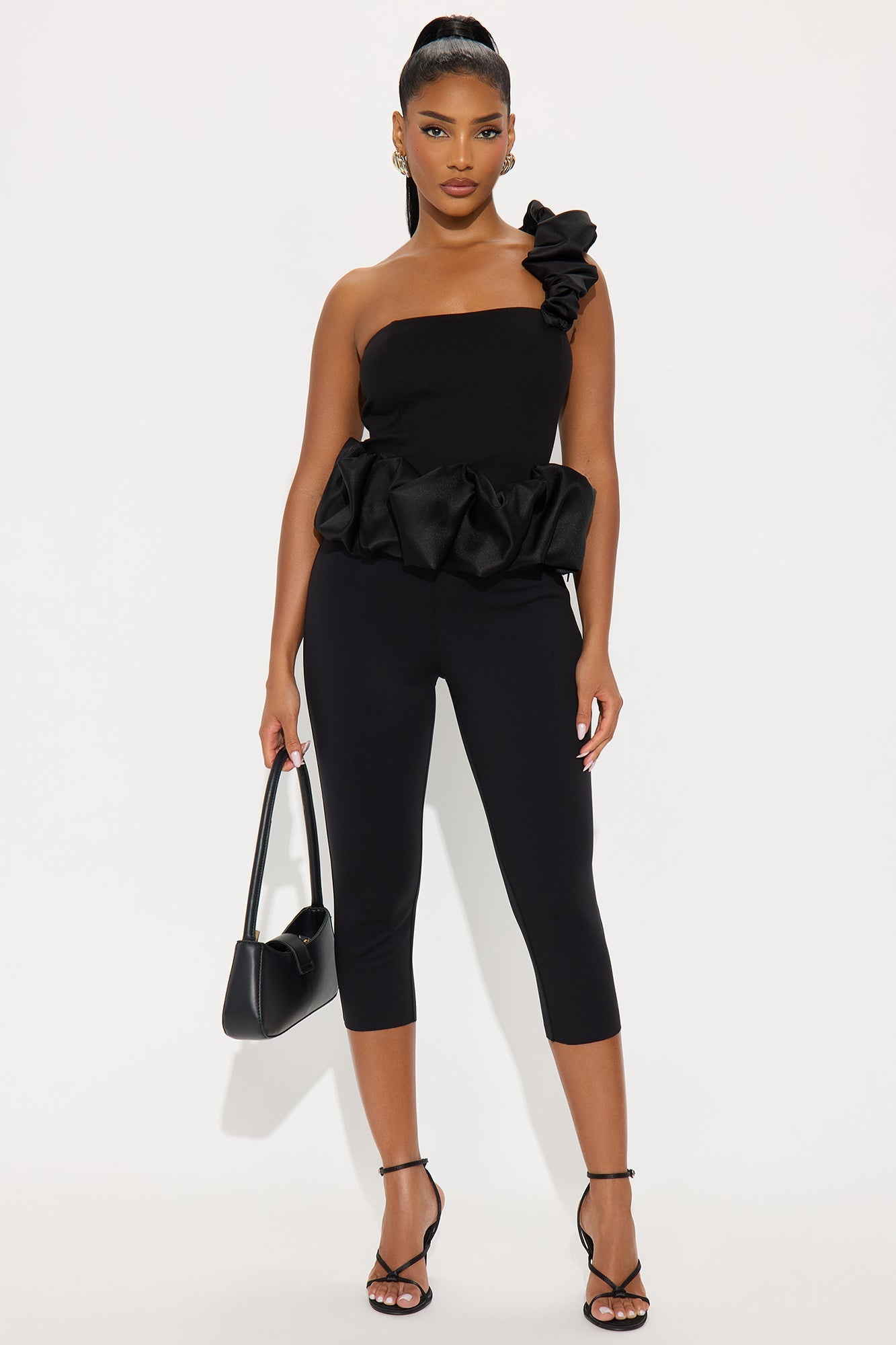 Wilma Ruffle Top - Black
