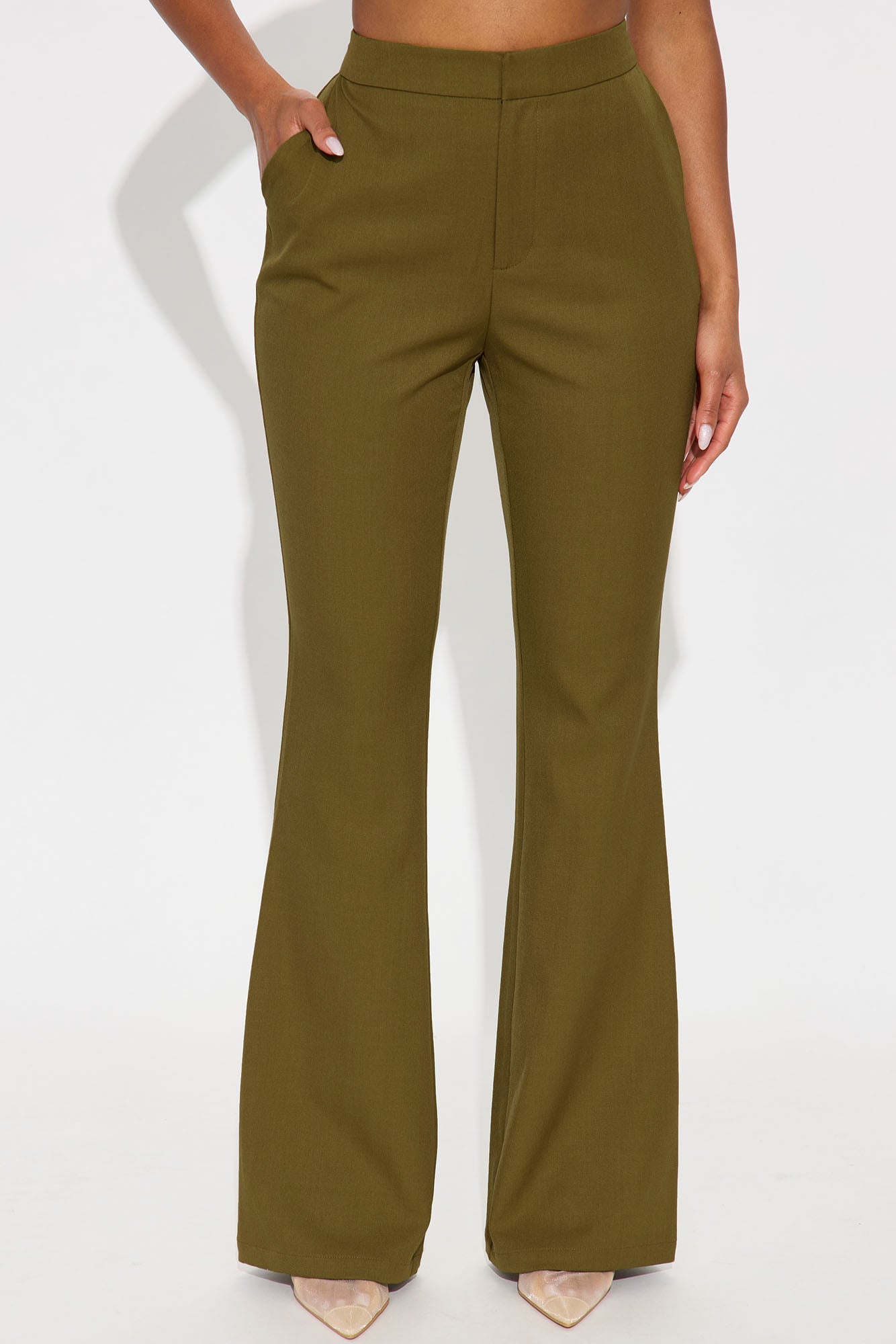 Octavia Flare Trouser Pant 33″ - Chartreuse