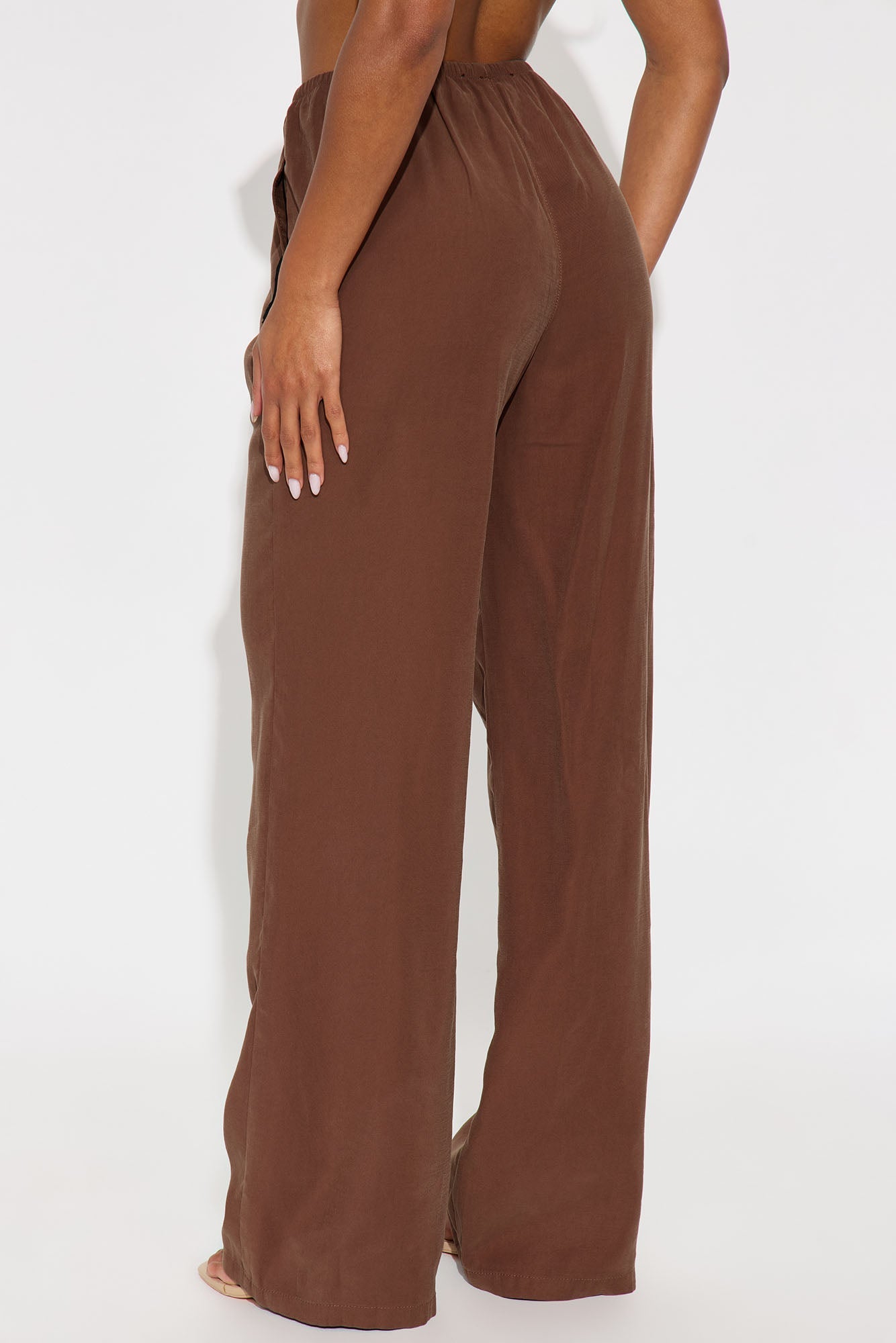 Lolita Wide Leg Lyocell Pant - Brown