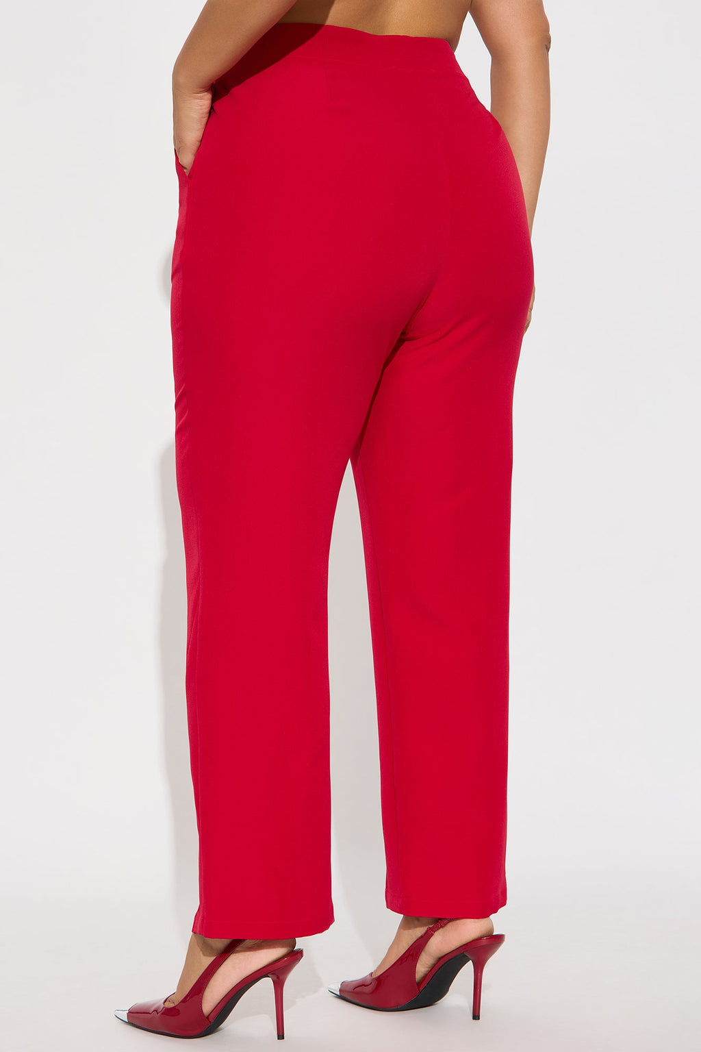 About Her Business Capri Trouser Pant - Red