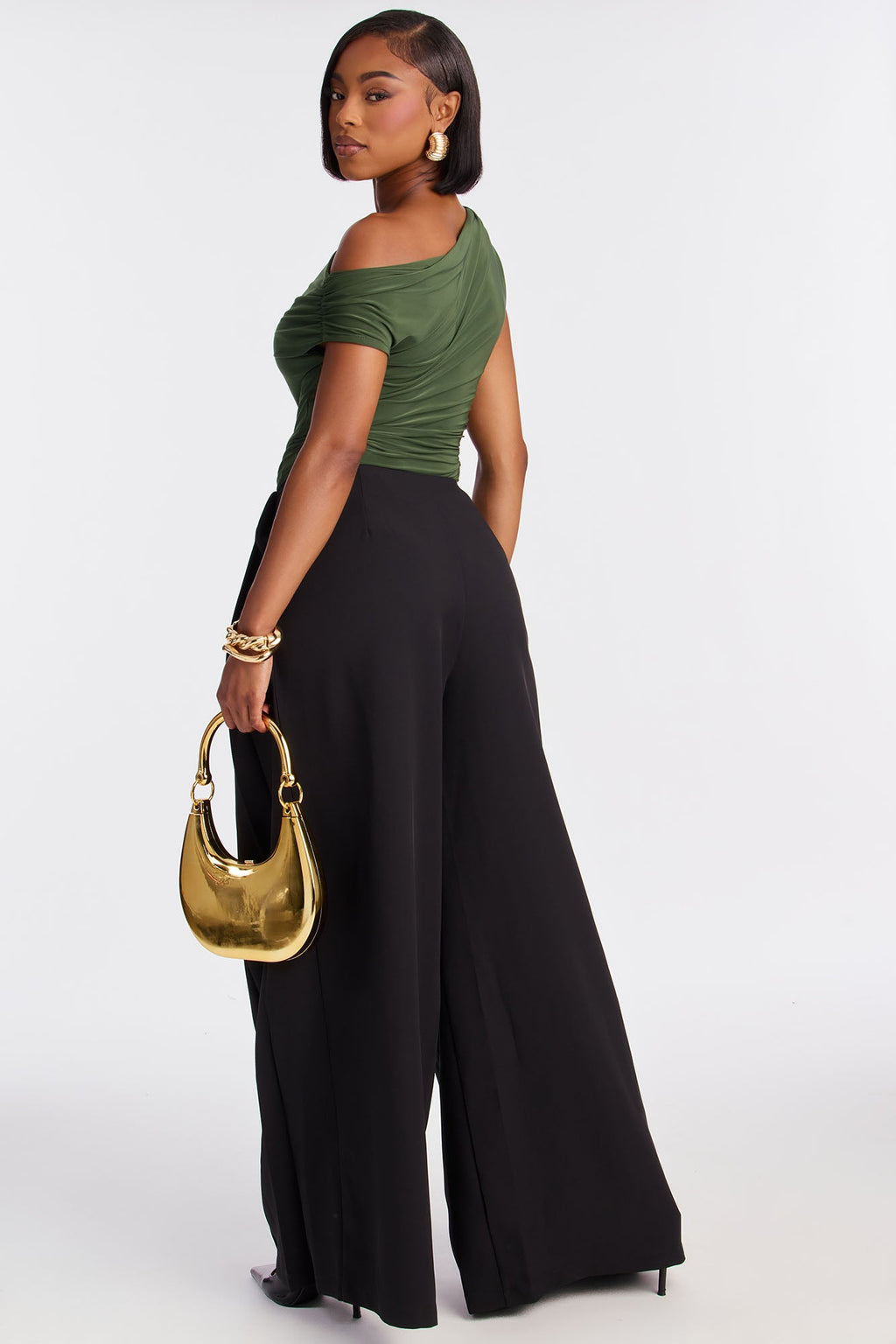 Blaire Wide Leg Trouser - Black