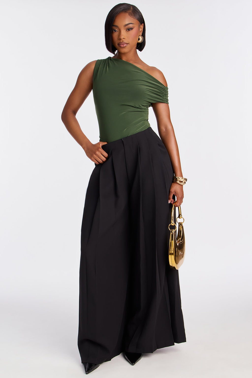 Blaire Wide Leg Trouser - Black