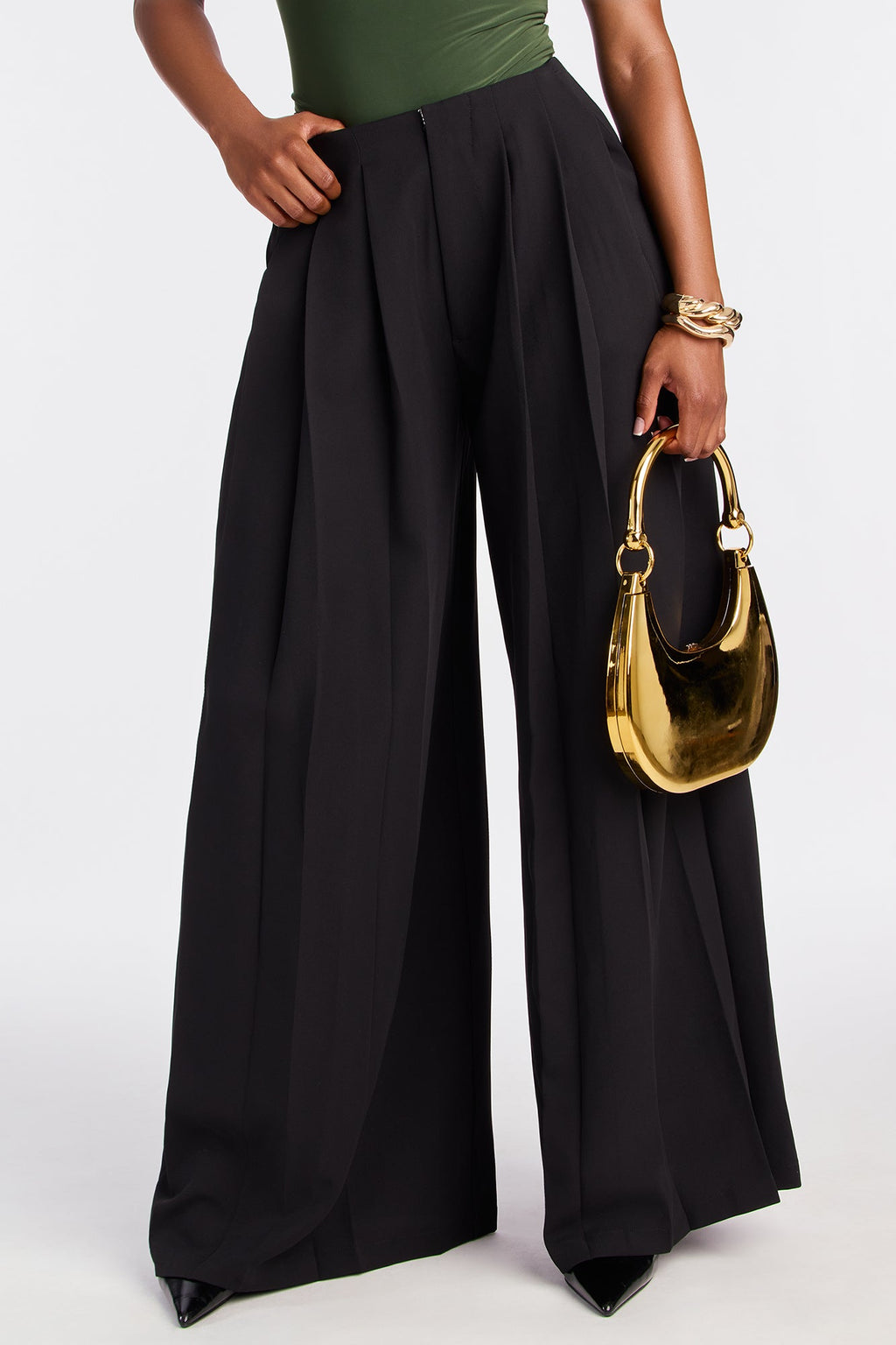 Blaire Wide Leg Trouser - Black