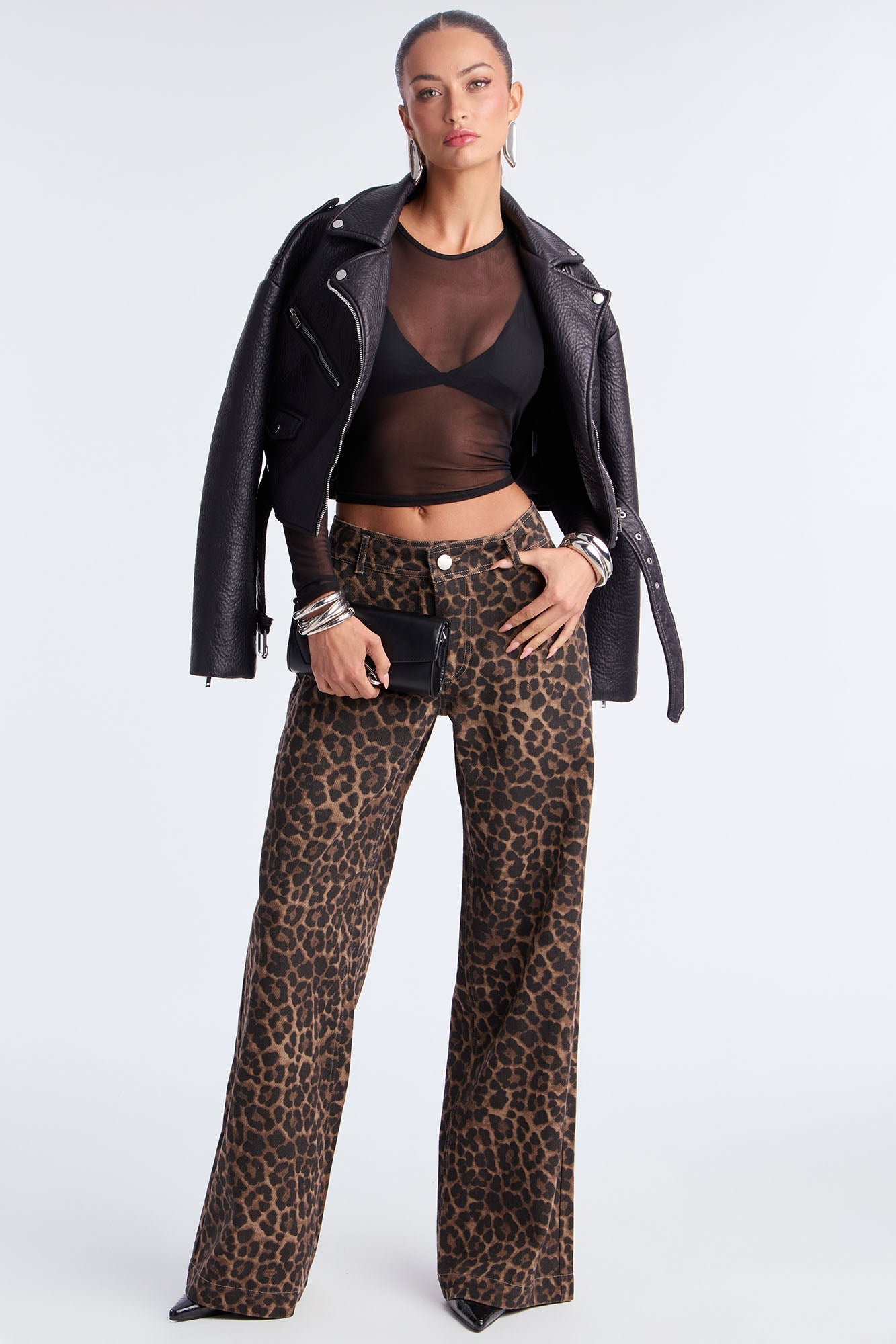 Kim Leopard Wide Leg Pant - Leopard