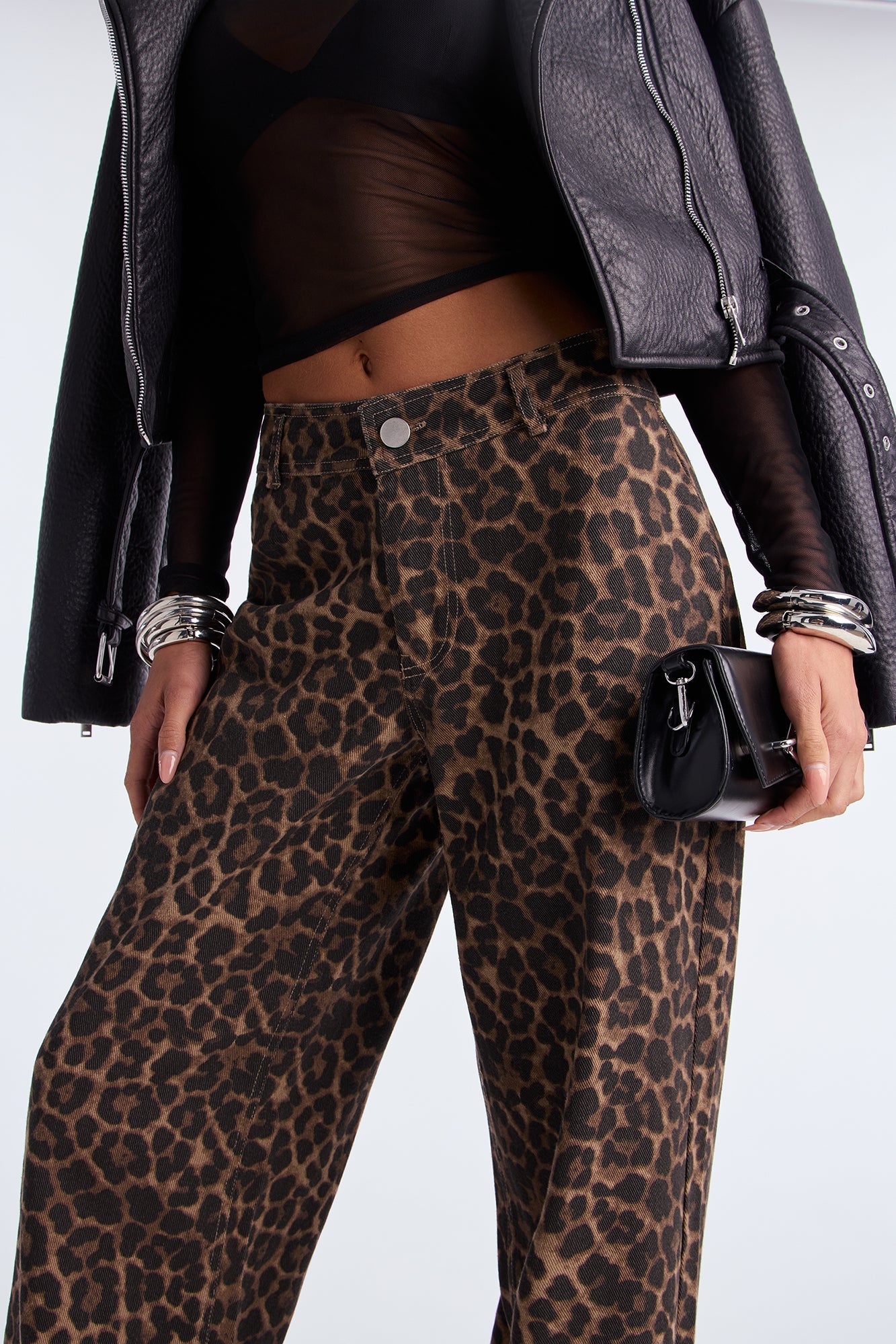 Kim Leopard Wide Leg Pant - Leopard
