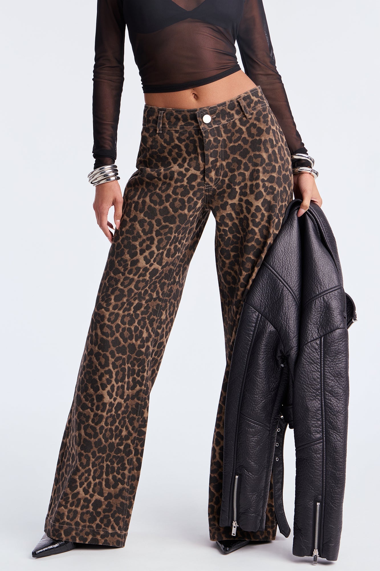Kim Leopard Wide Leg Pant - Leopard