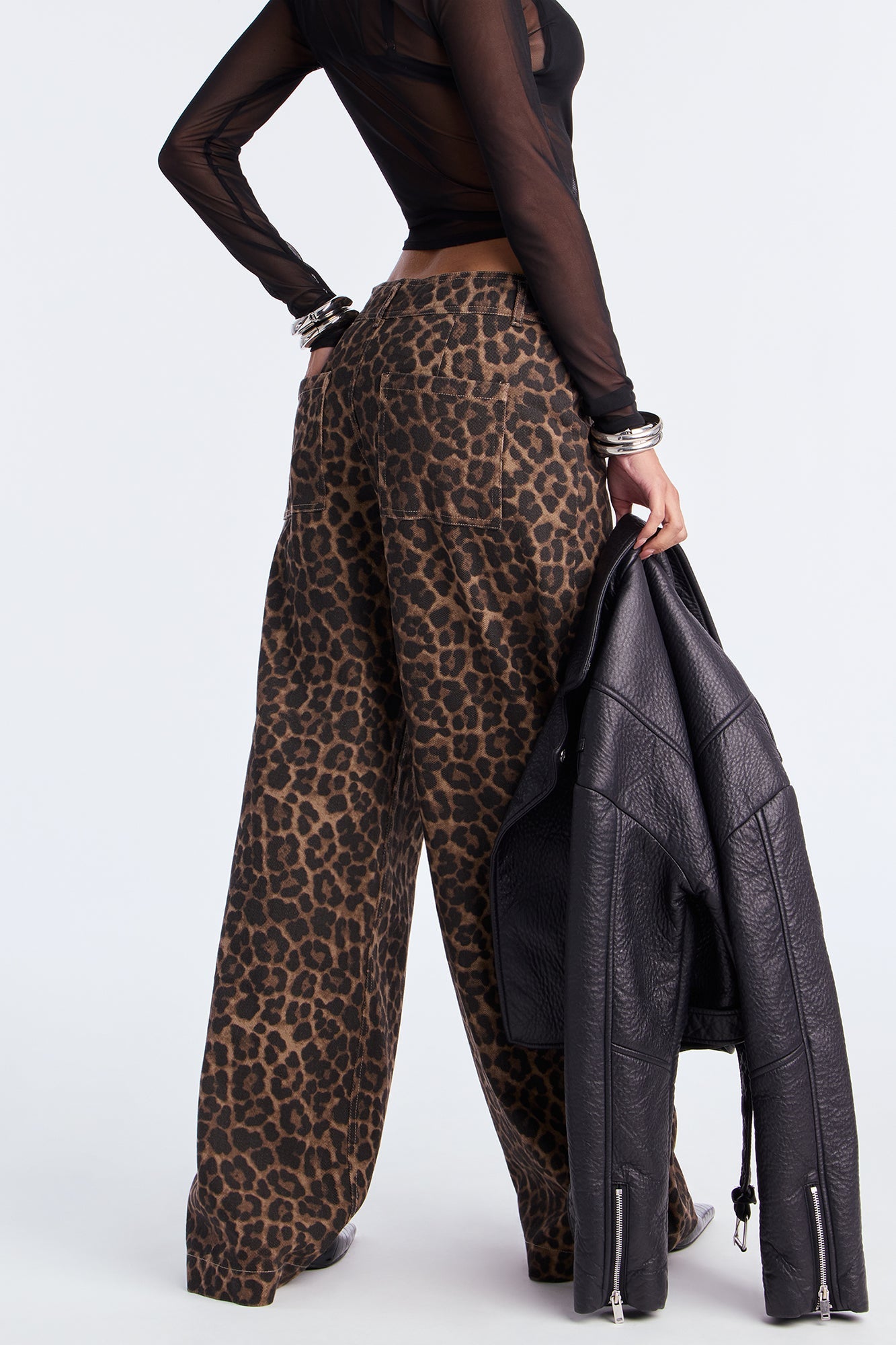 Kim Leopard Wide Leg Pant - Leopard