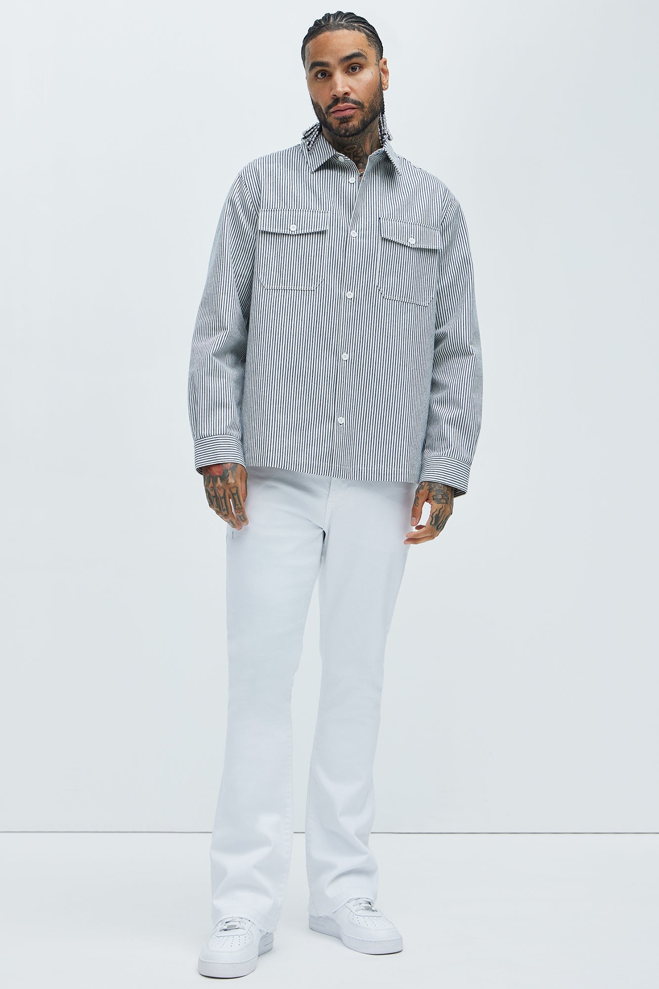 Cornell Slim Flare Jeans - White