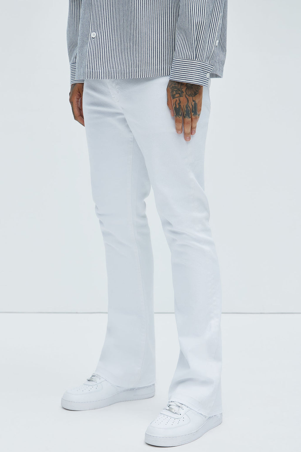 Cornell Slim Flare Jeans - White