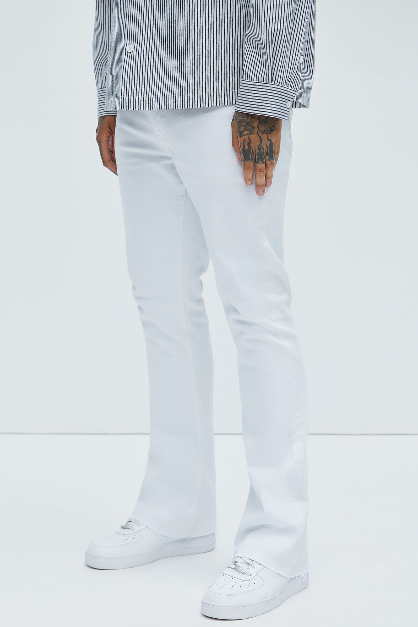 Cornell Slim Flare Jeans - White