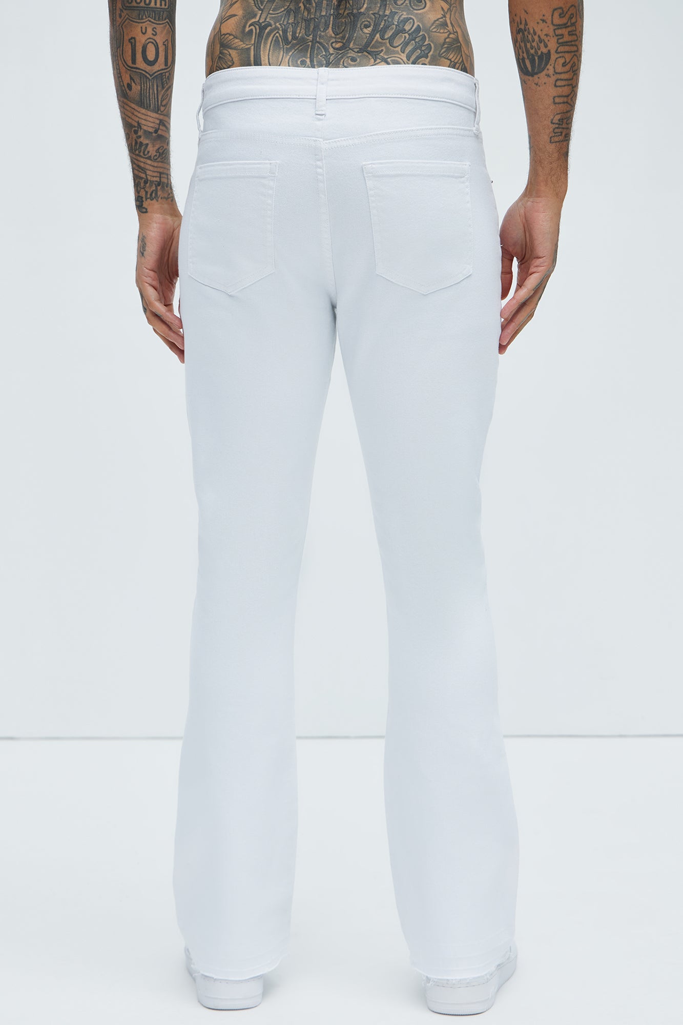 Cornell Slim Flare Jeans - White