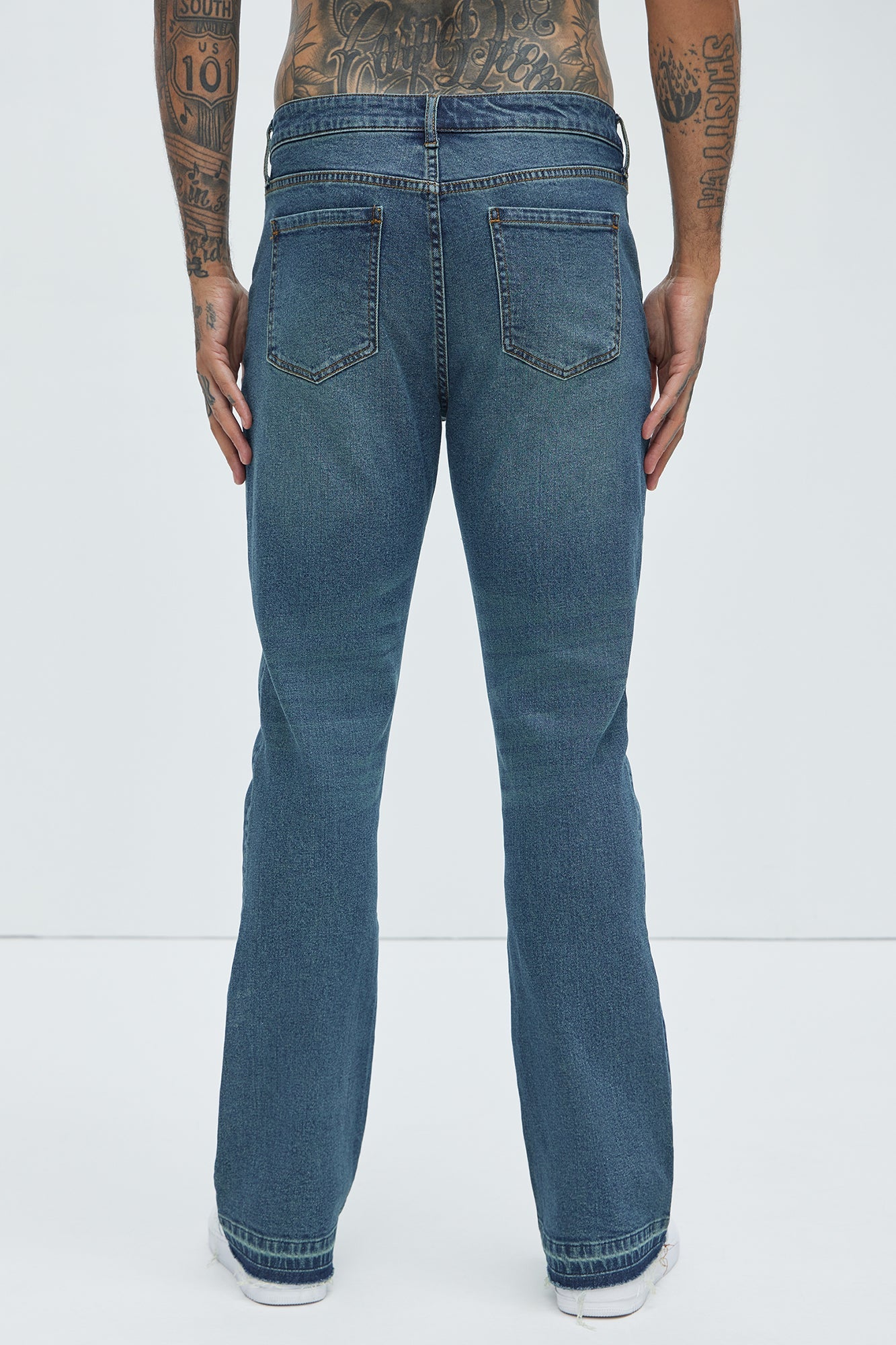 Cornell Slim Flare Jeans - Vintage Blue Wash
