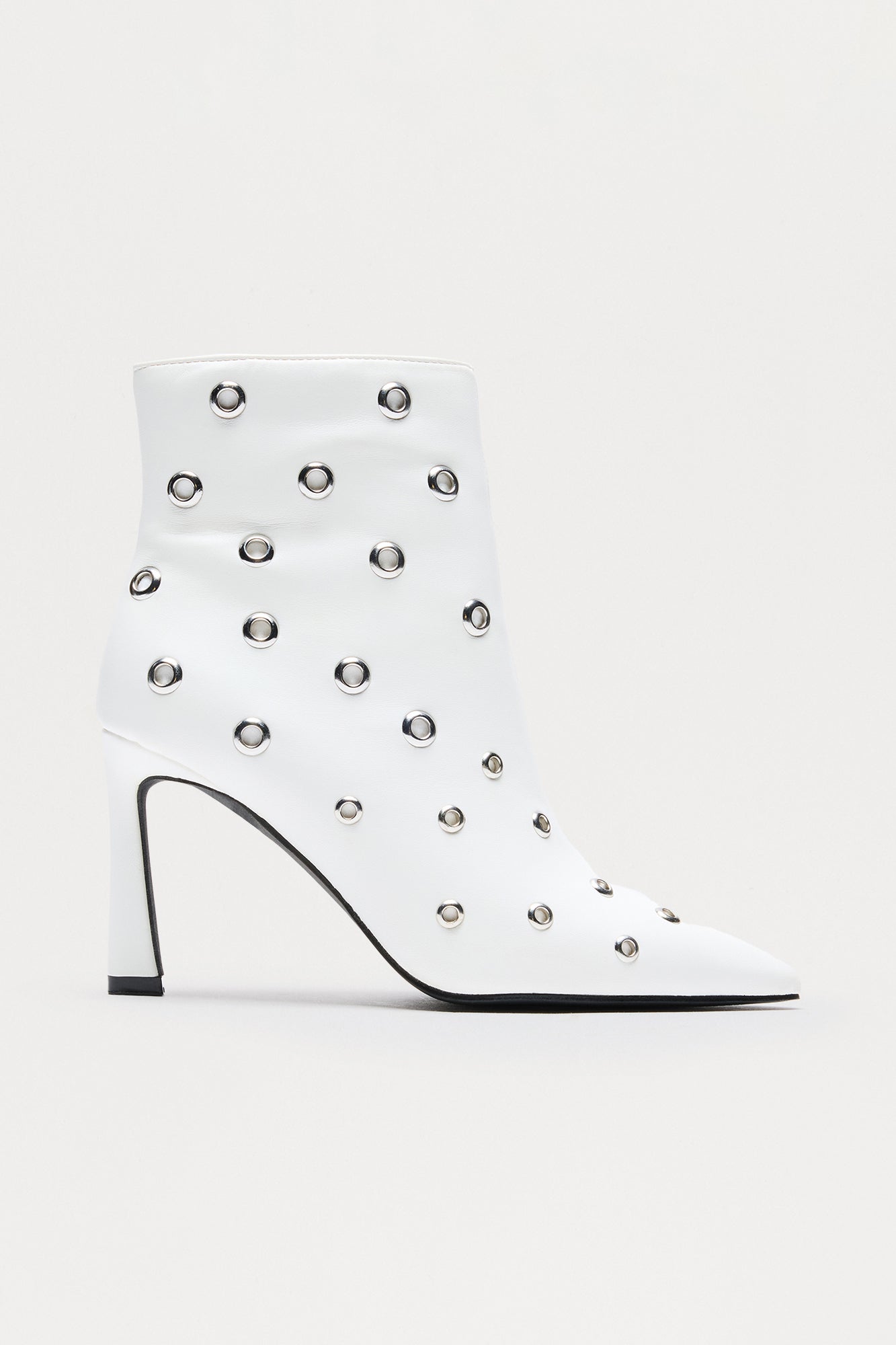 Cyrilla Grommet Booties - White