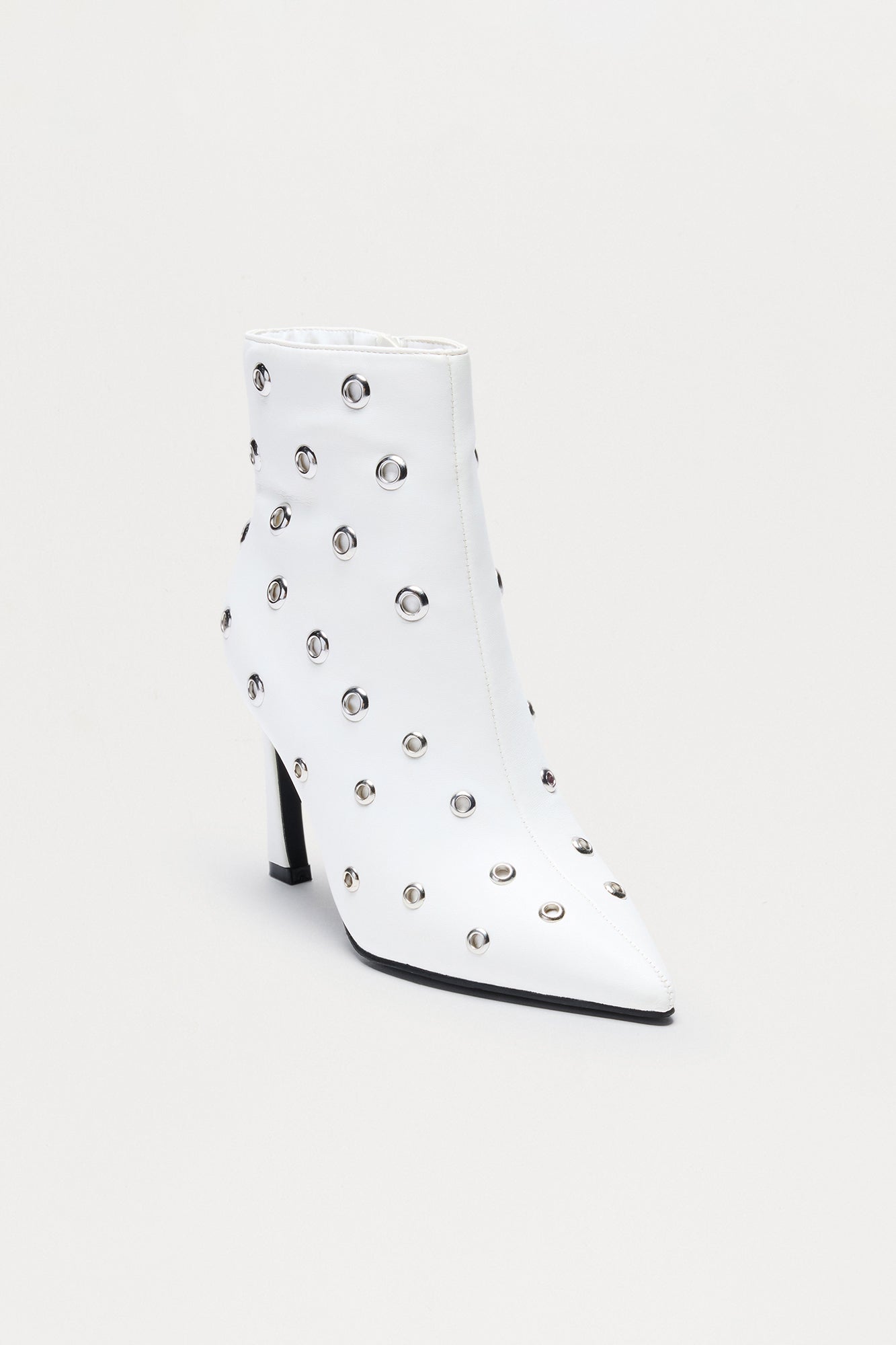 Cyrilla Grommet Booties - White