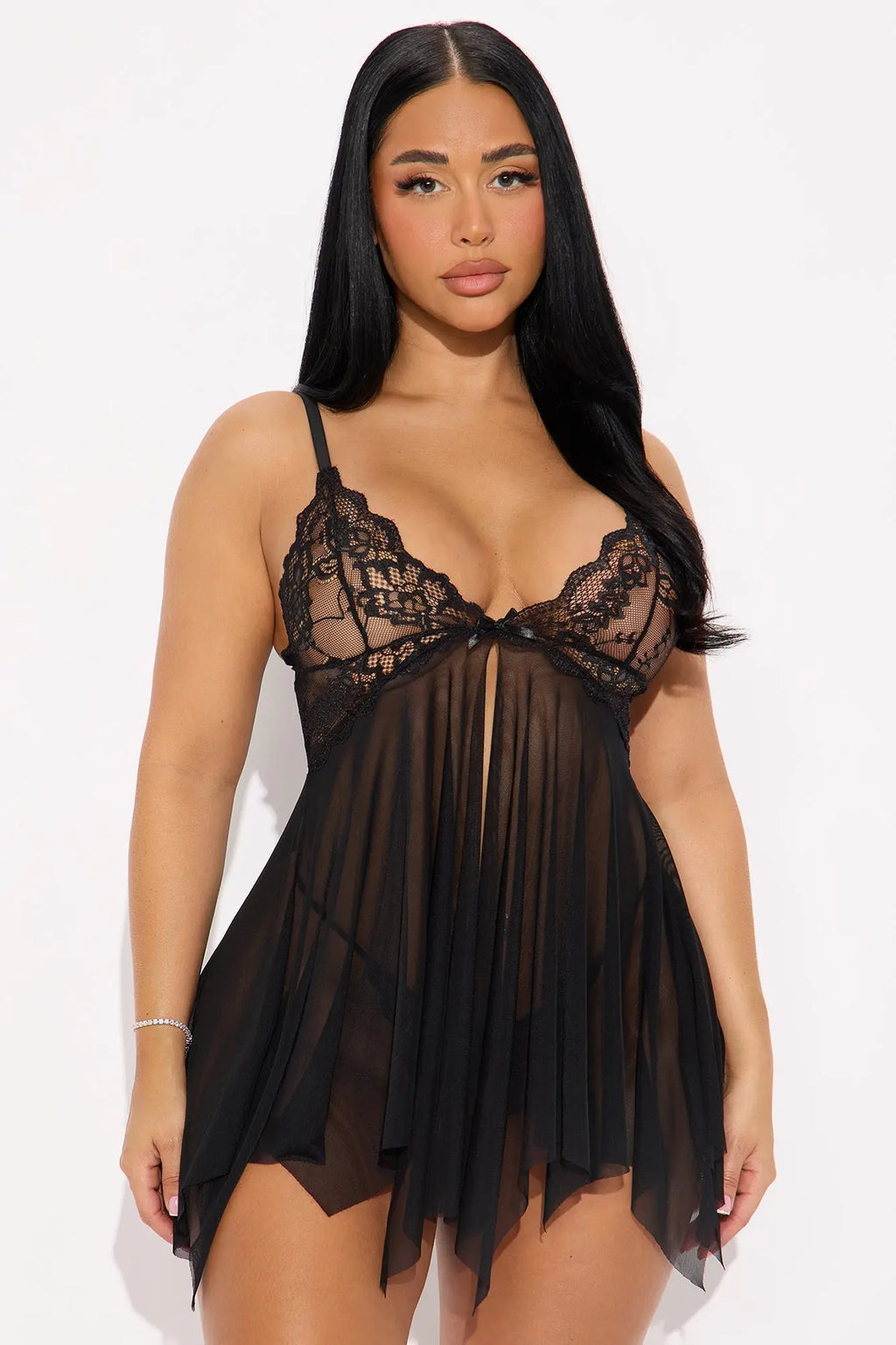 Tired Of Teasing Flyaway Babydoll - Black 