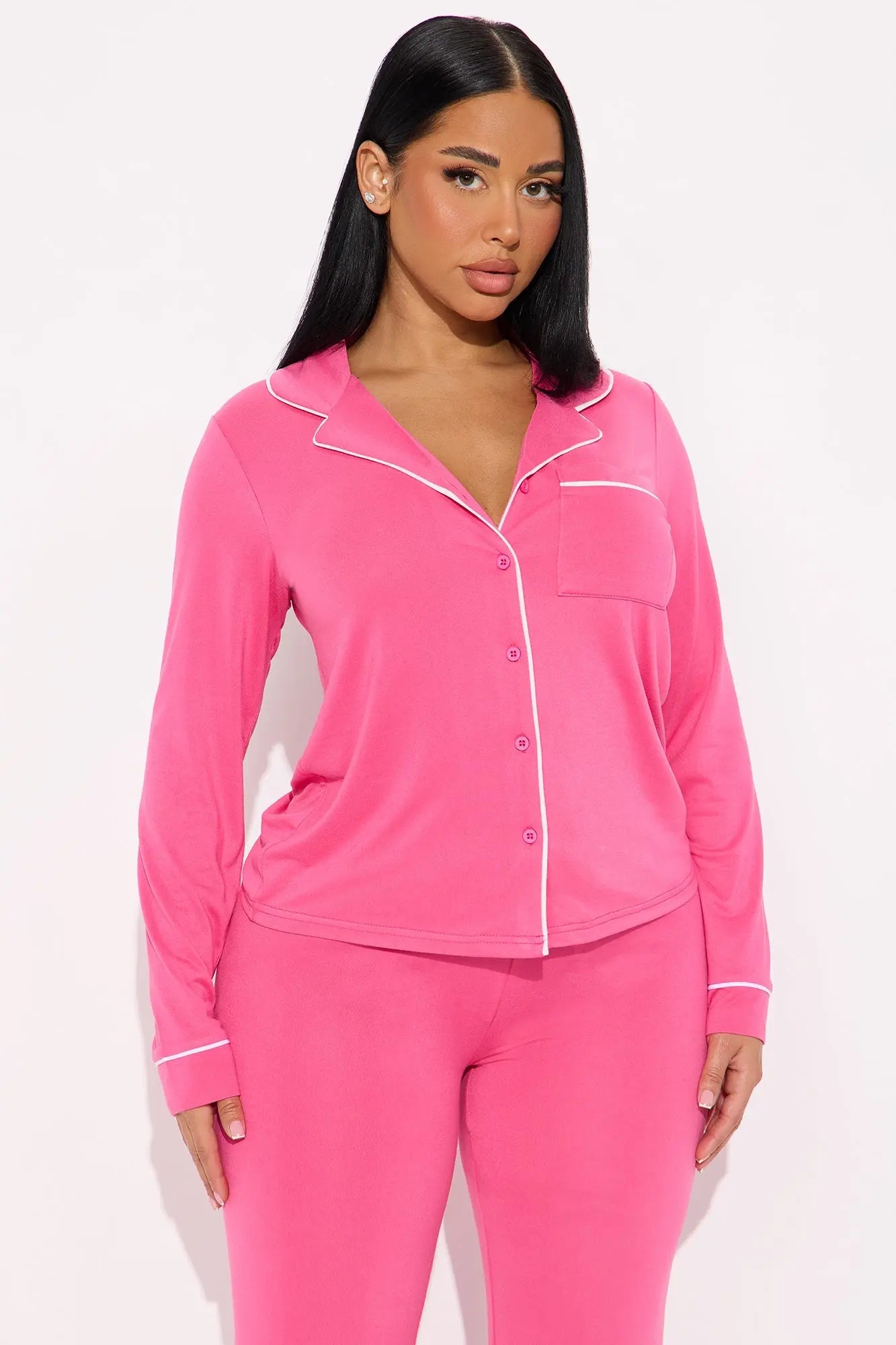 In The Morning PJ Pant Set - Hot Pink 
