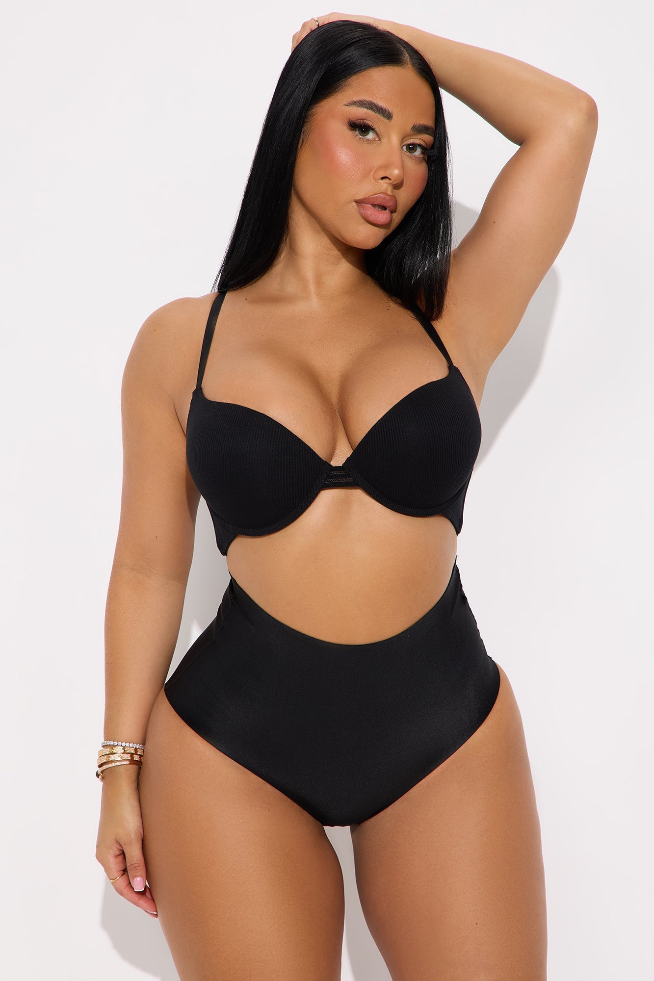 Keep It Tight Microfiber High Waist Light Compression Shaping Brief - Black