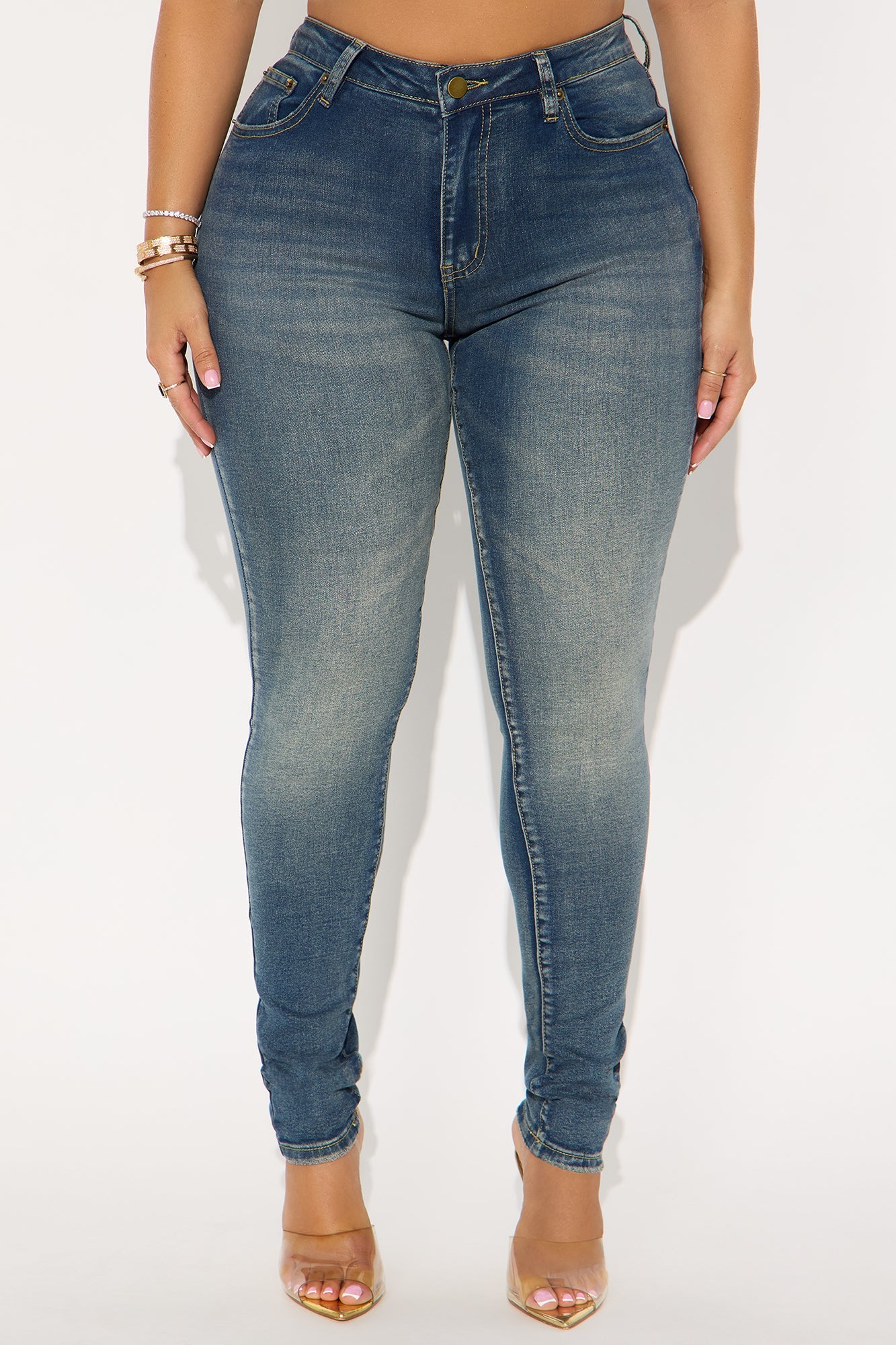 Take You There Tinted Skinny Jean - Vintage Wash