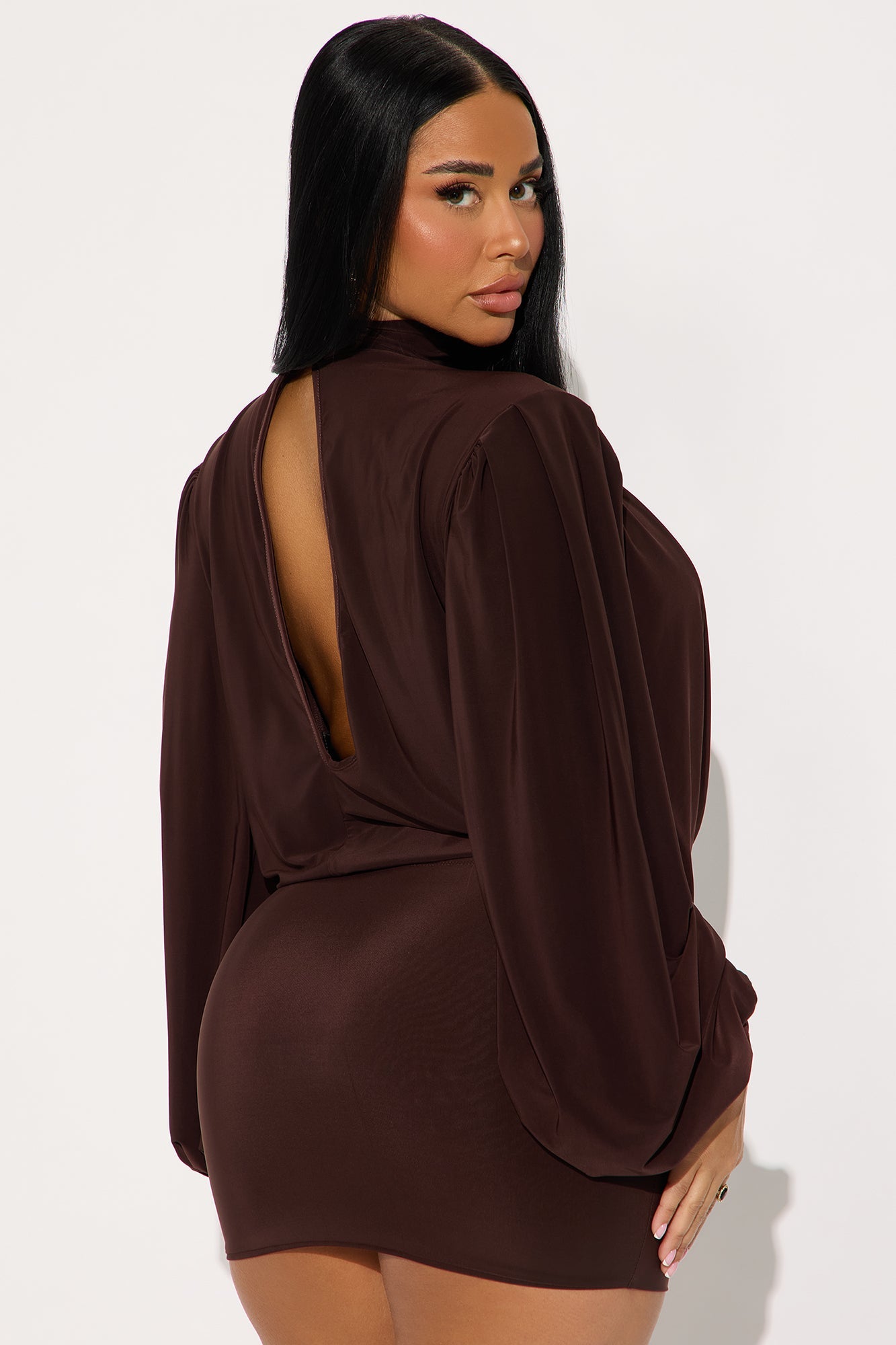 Second Chances Mini Skirt Set - Chocolate