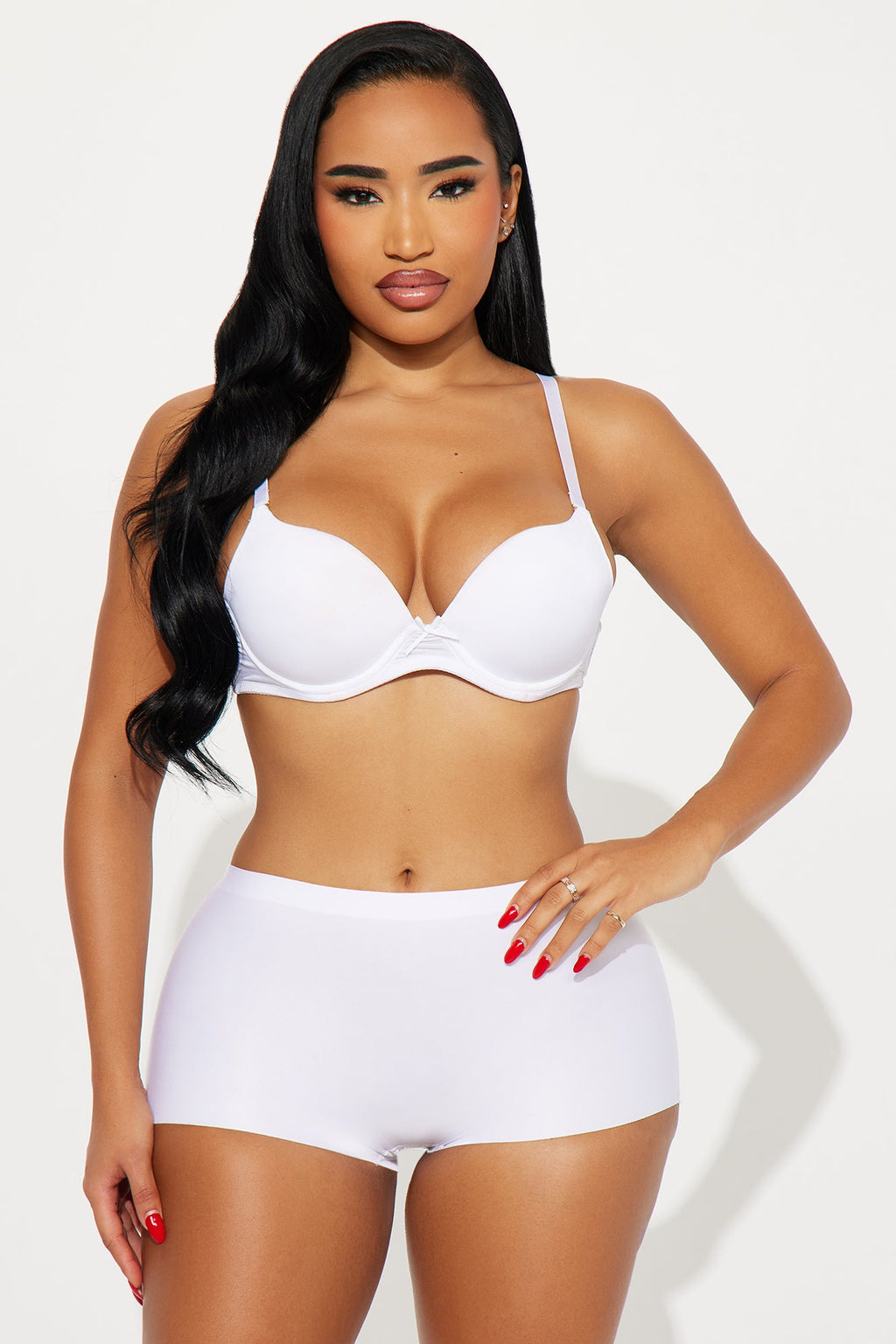 Keep Tight Microfiber High Waist Light Compression Shaping Boyshort - White