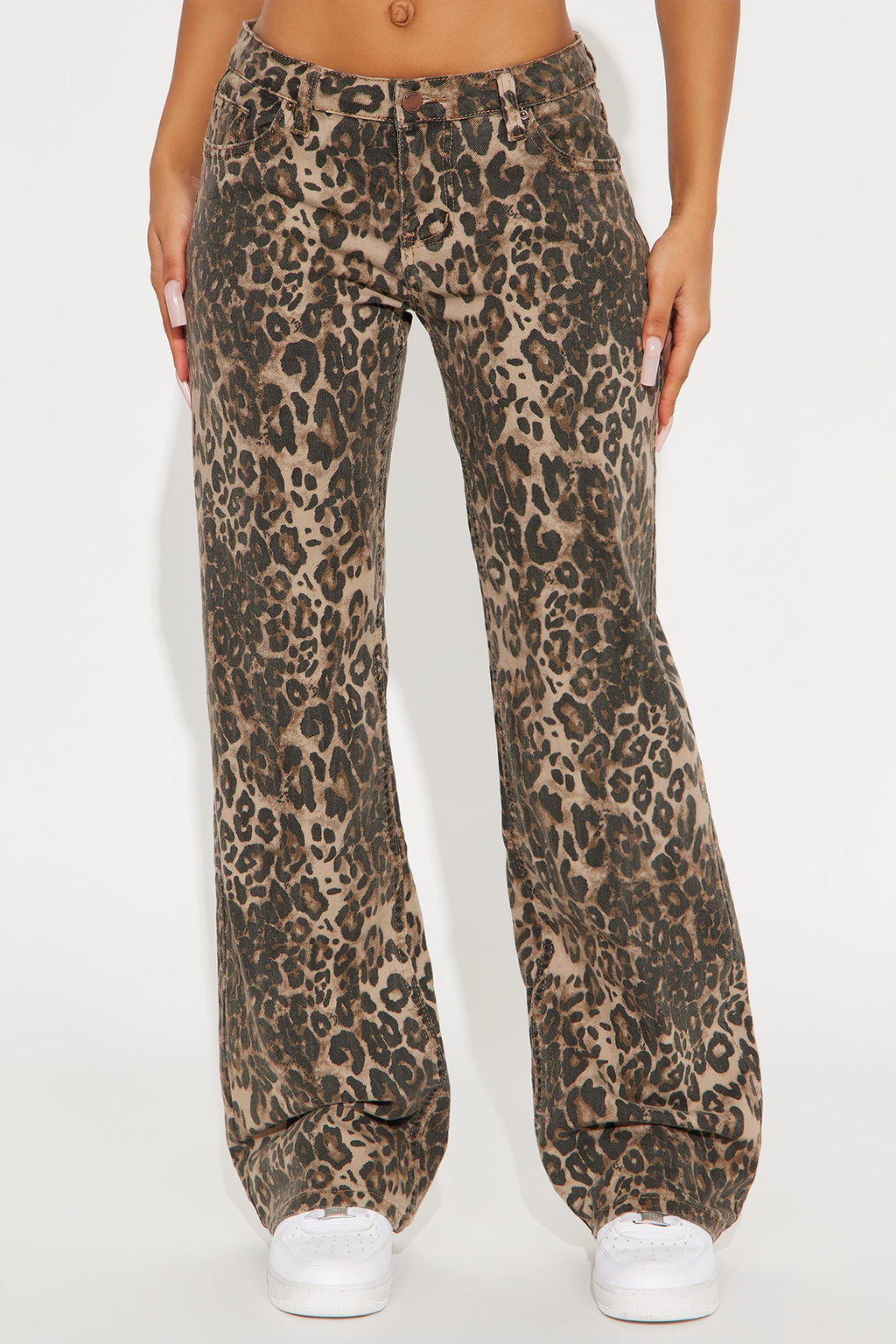Leanne Leopard Straight Leg Pant 33 - Leopard