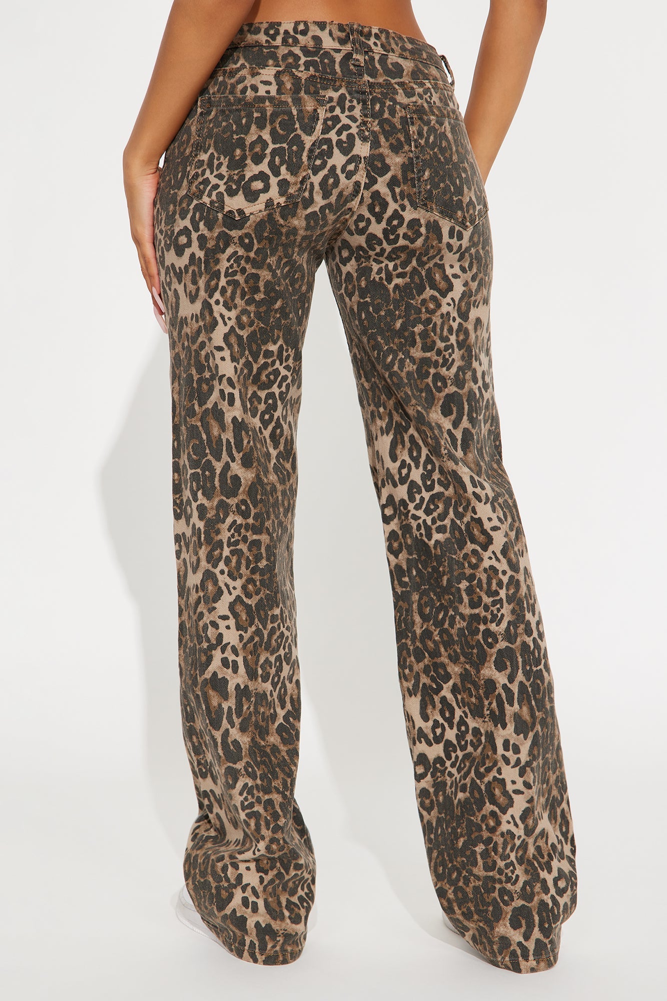 Leanne Leopard Straight Leg Pant 33 - Leopard