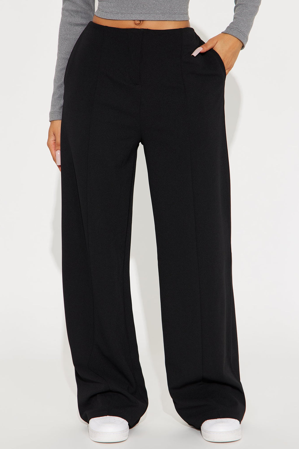 On A Conference Call Wide Leg Trouser Pant 31 - Black 
