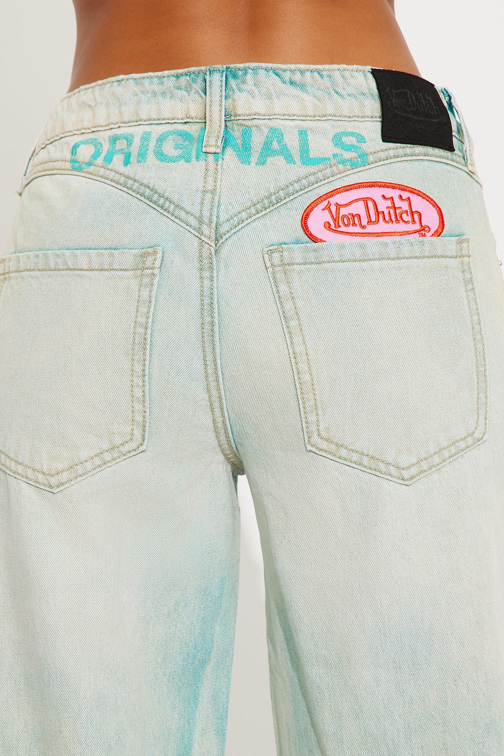 Von Dutch Wide Leg Jeans - Light Wash