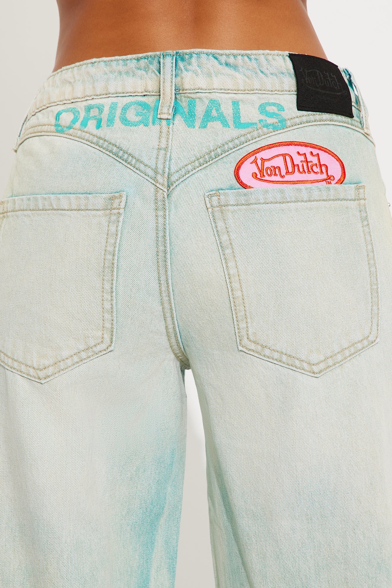 Von Dutch Wide Leg Jeans - Light Wash
