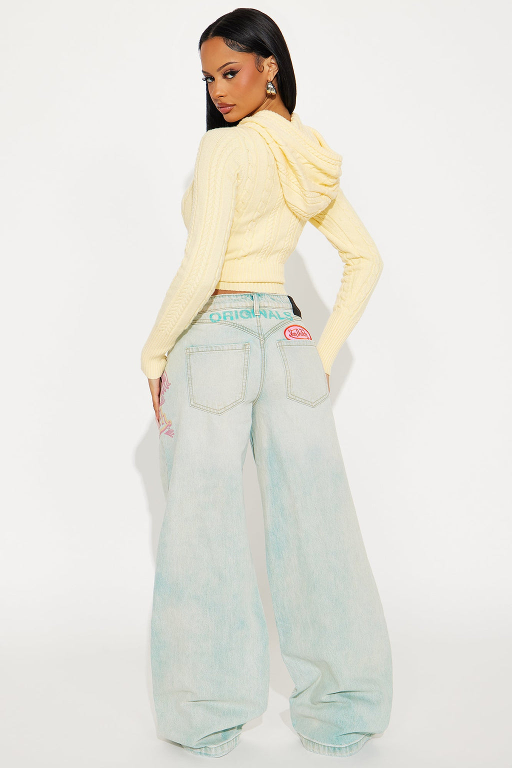 Von Dutch Wide Leg Jeans - Light Wash