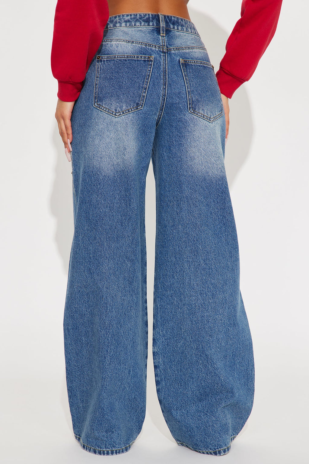Double Date Wide Leg Jeans - Medium Wash